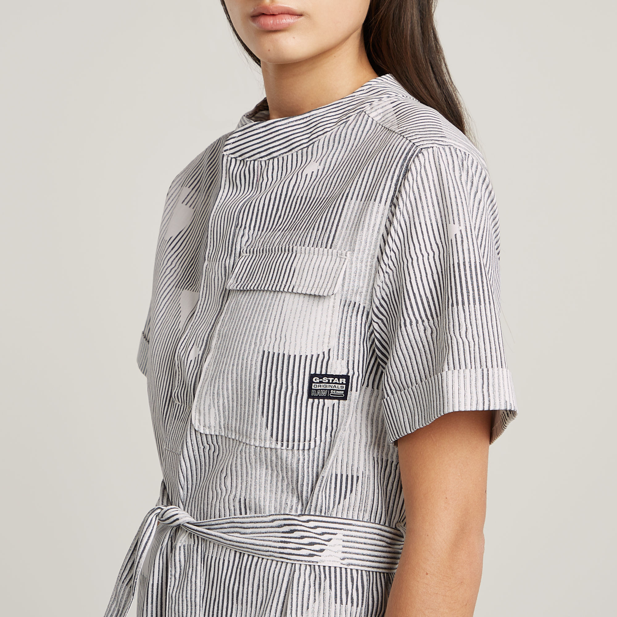 G-Star RAW Jurk Belted Side Slits Meerkleurig Dames