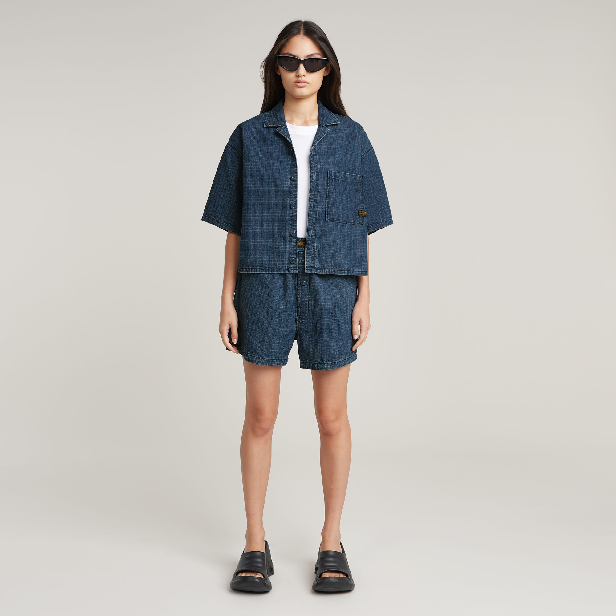 G-Star RAW PJ Blouse Midden blauw Dames