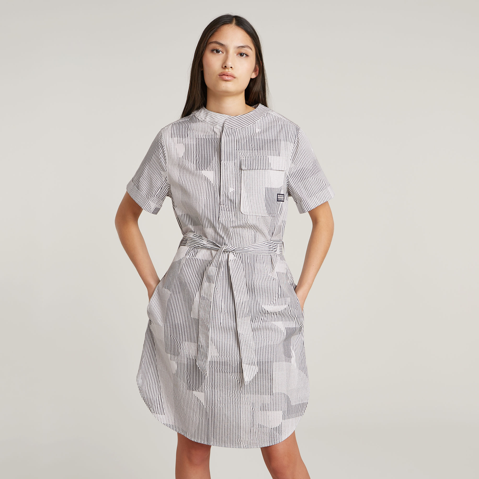 G-Star RAW Jurk Belted Side Slits Meerkleurig Dames