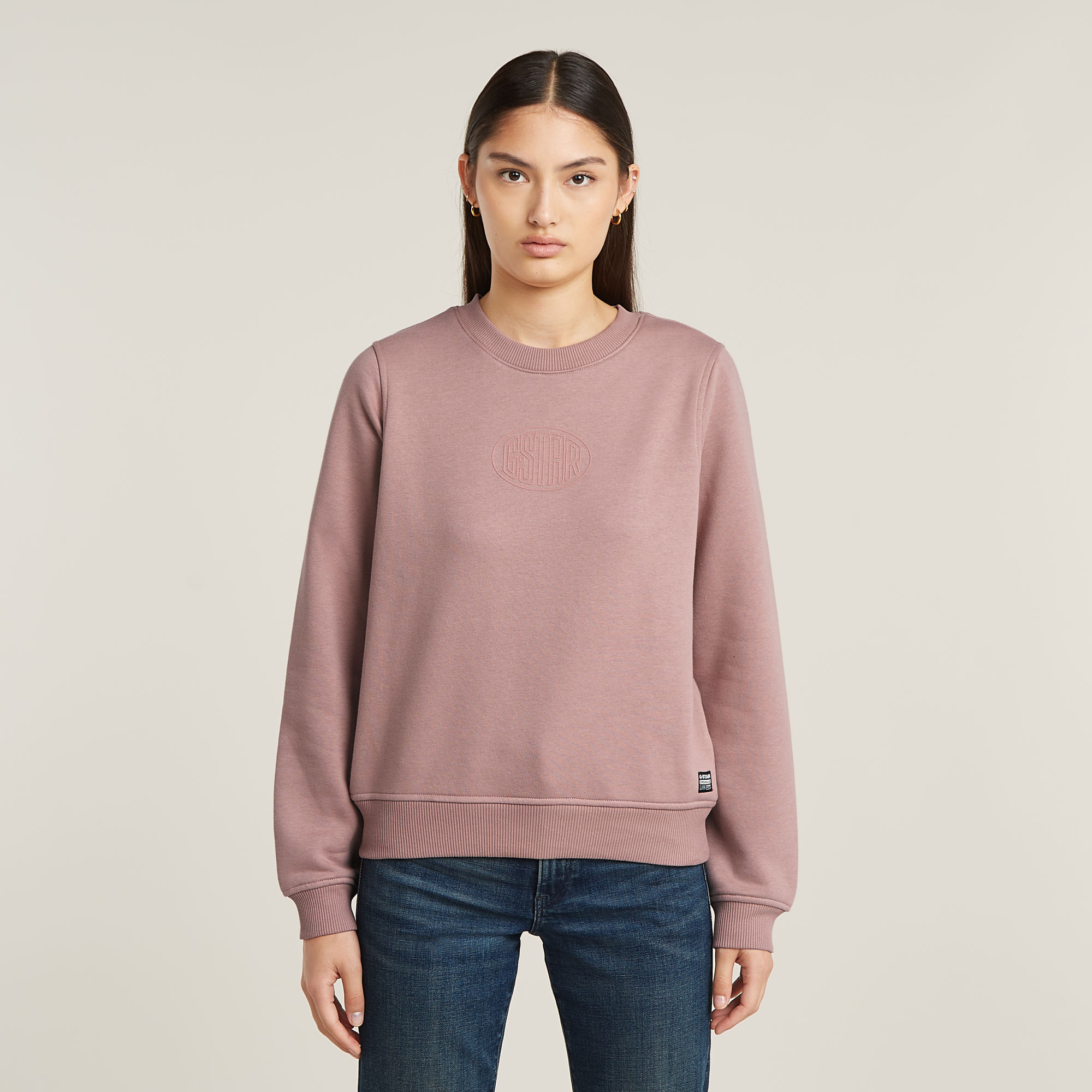 G-Star RAW Logo Crew Sweater - Roze - Dames