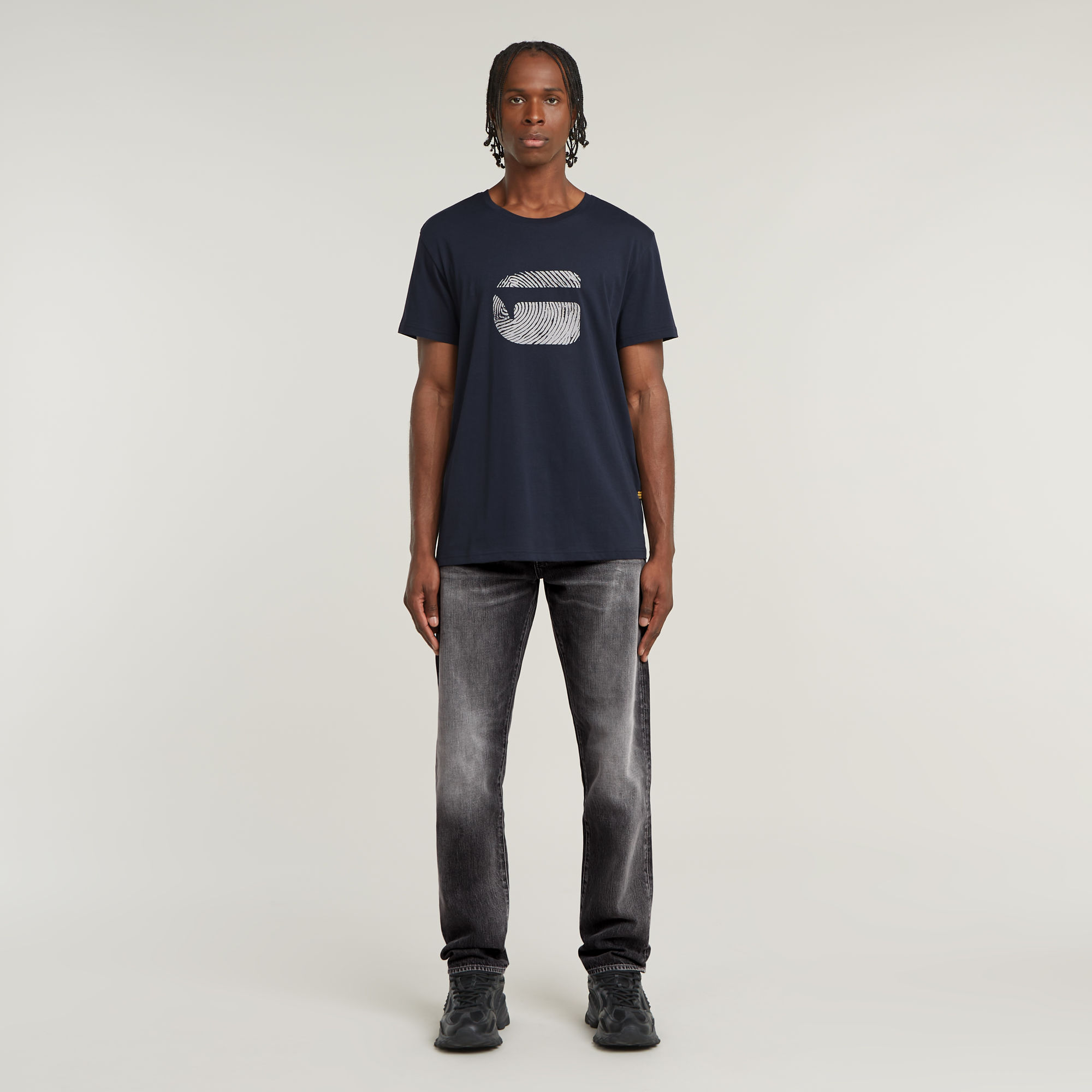 G-Star RAW Fingerprint T-shirt Donkerblauw Heren