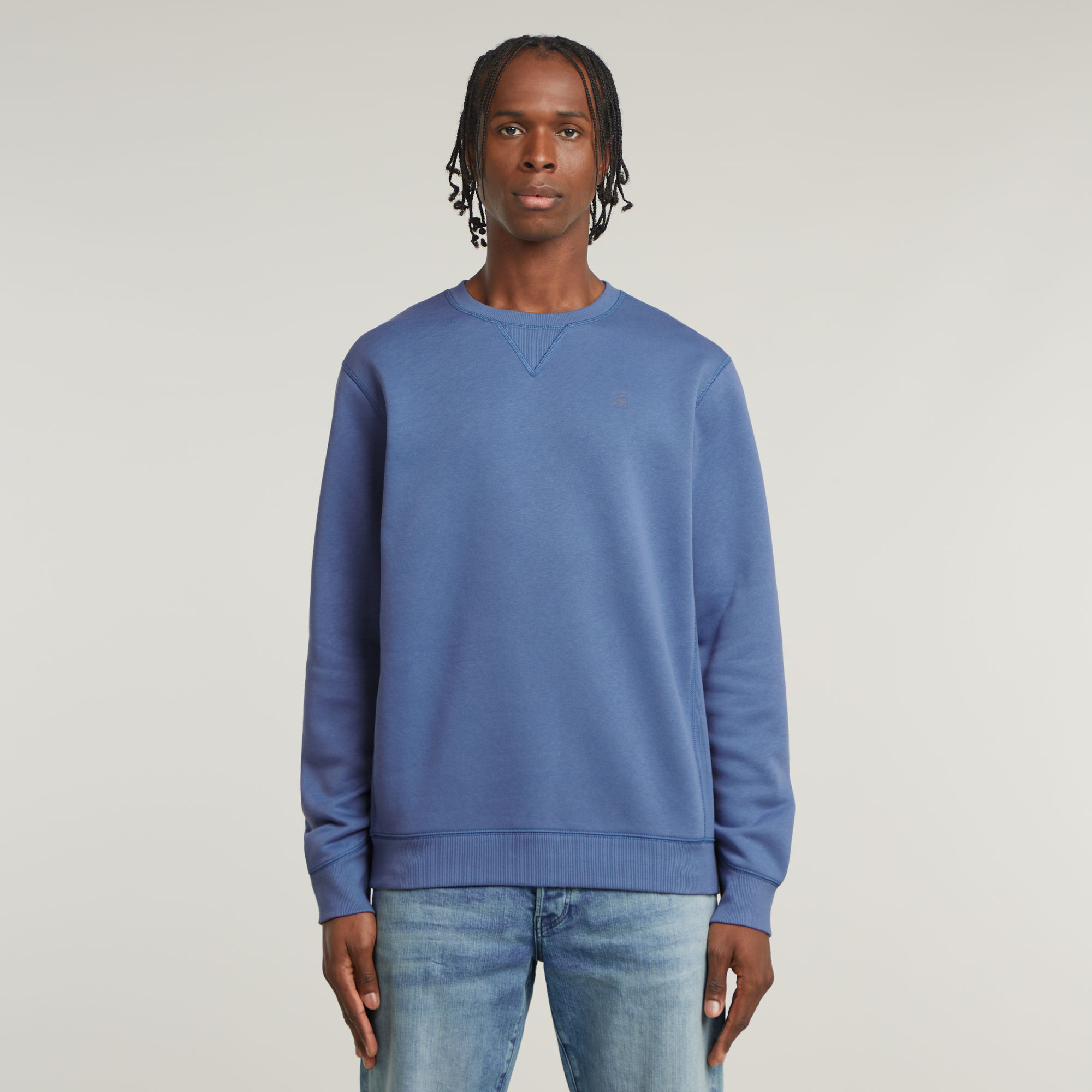 Thumbnail - Premium Core Sweatshirt - Mittelblau - Herren