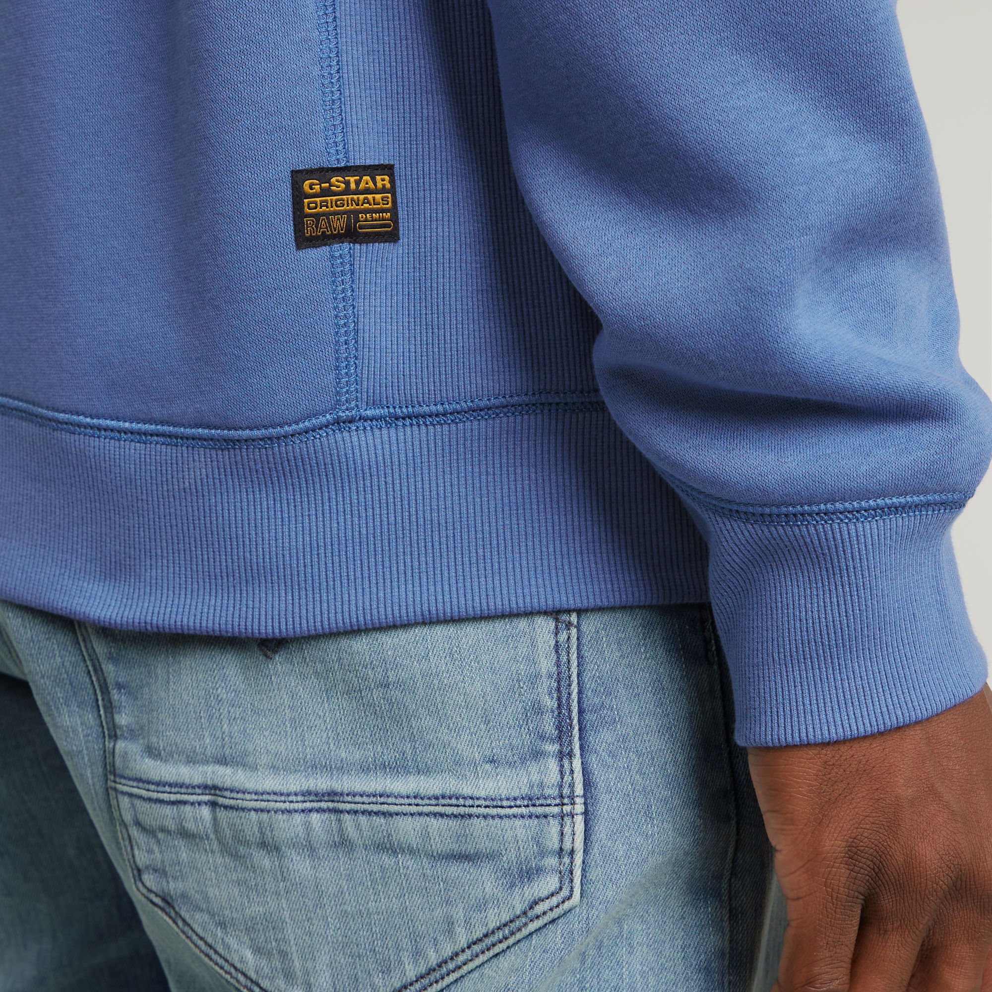 G-Star RAW Premium Core Sweater Midden blauw Heren