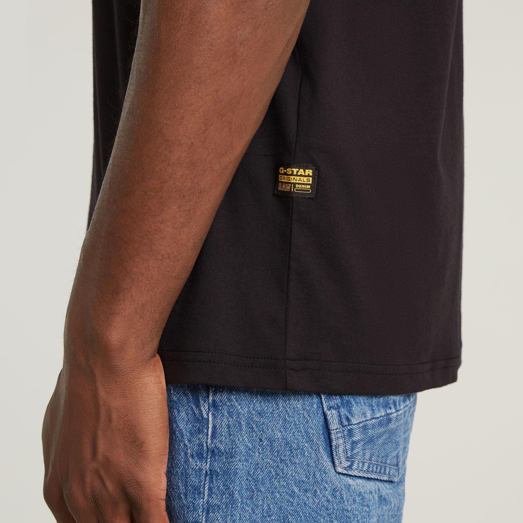 G-Star RAW Finger Print Burger T-Shirt Zwart Heren