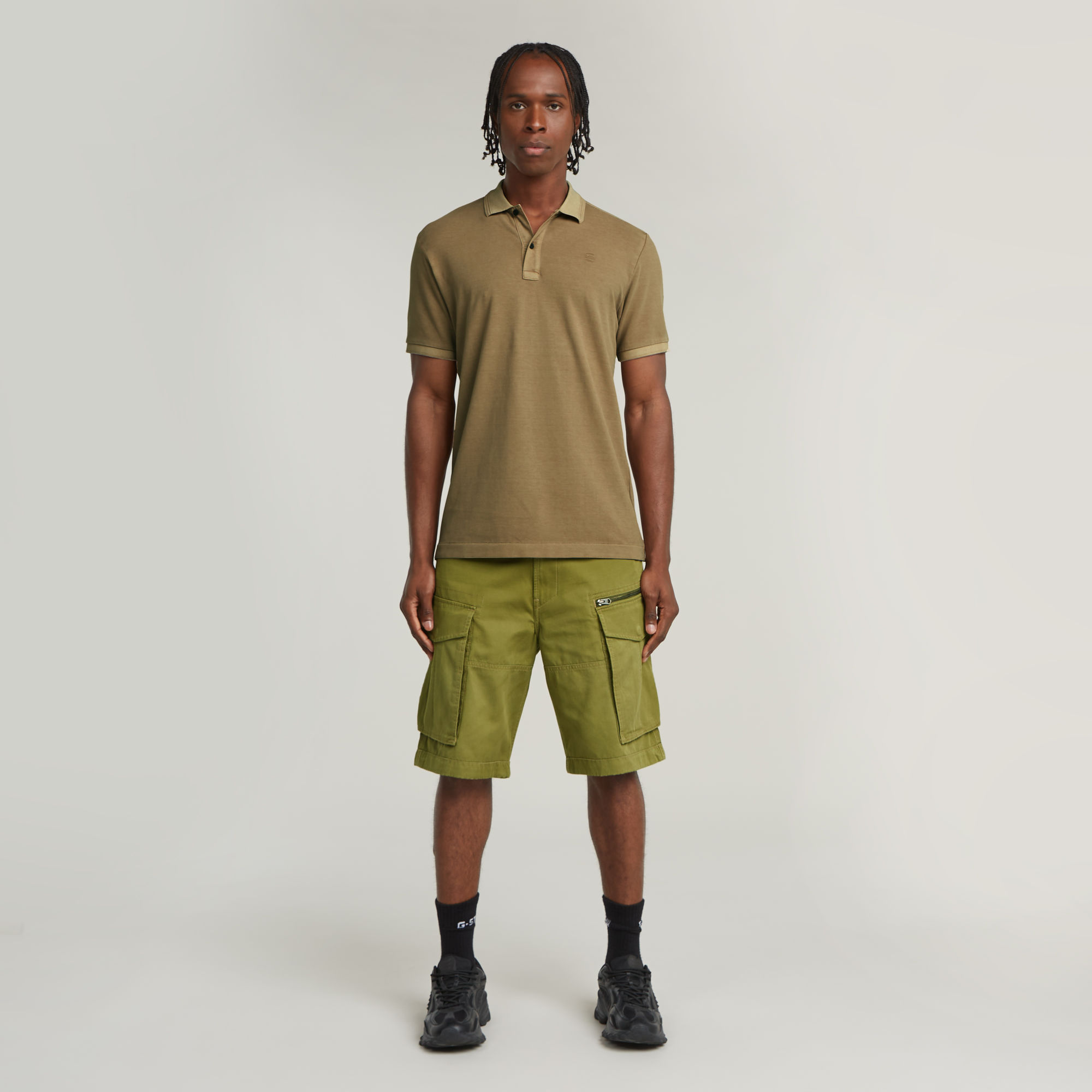 G-Star RAW Dunda Overdyed Slim Polo Beige Heren
