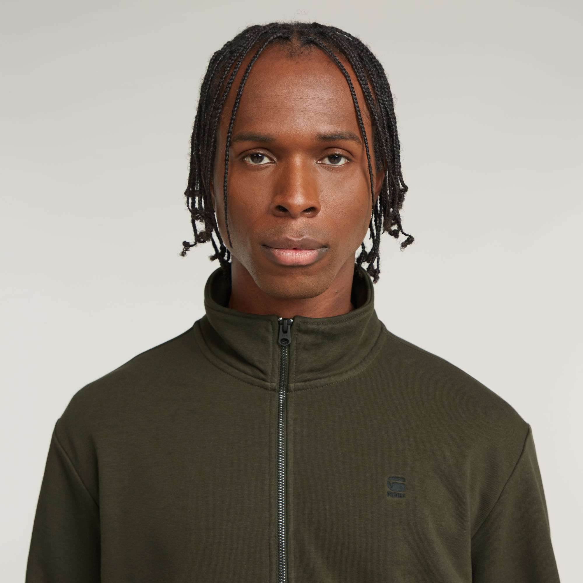 G-Star RAW Nifous Half Zip Sweater Grijs Heren