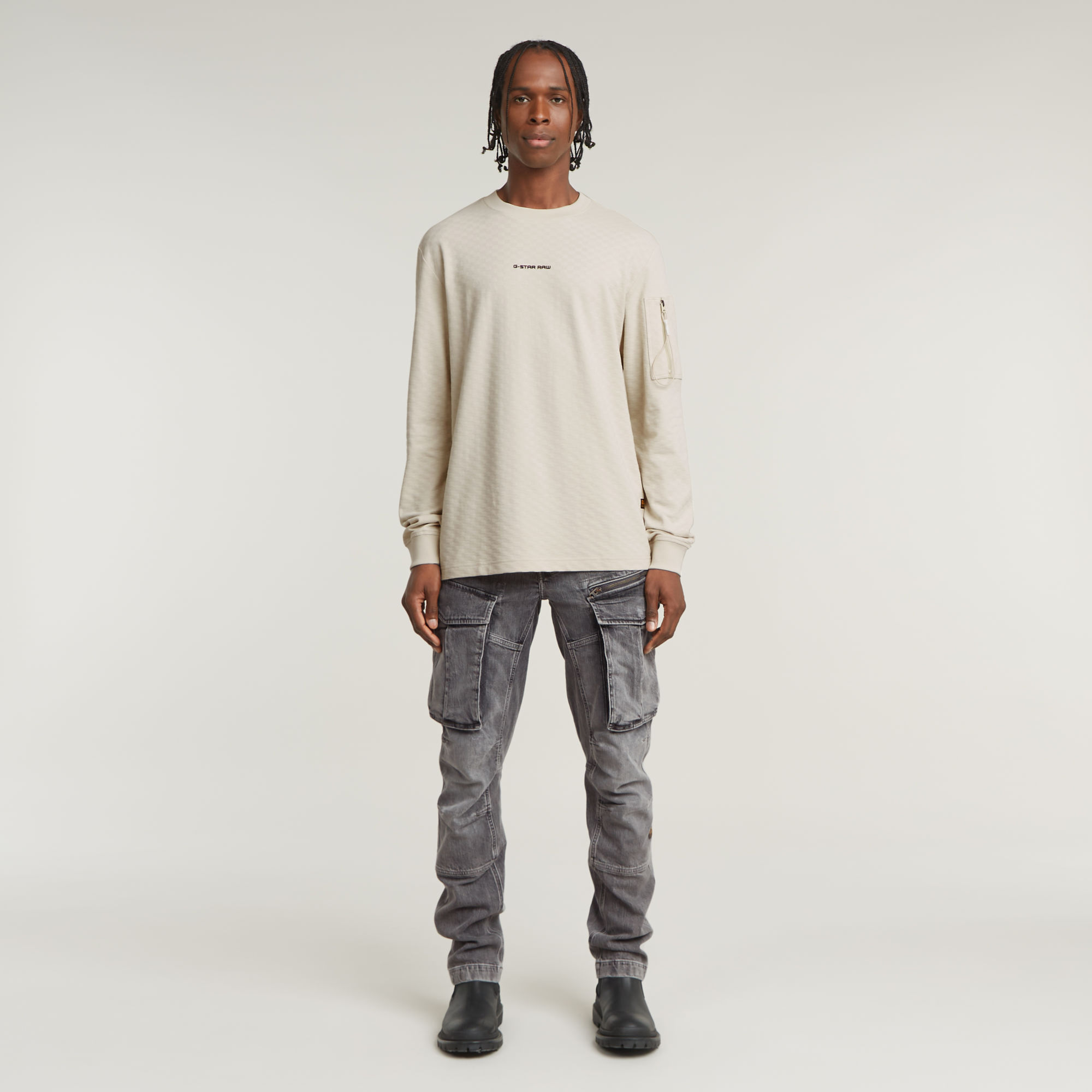 G-Star RAW Checquard Pocket Tweeter Wit Heren