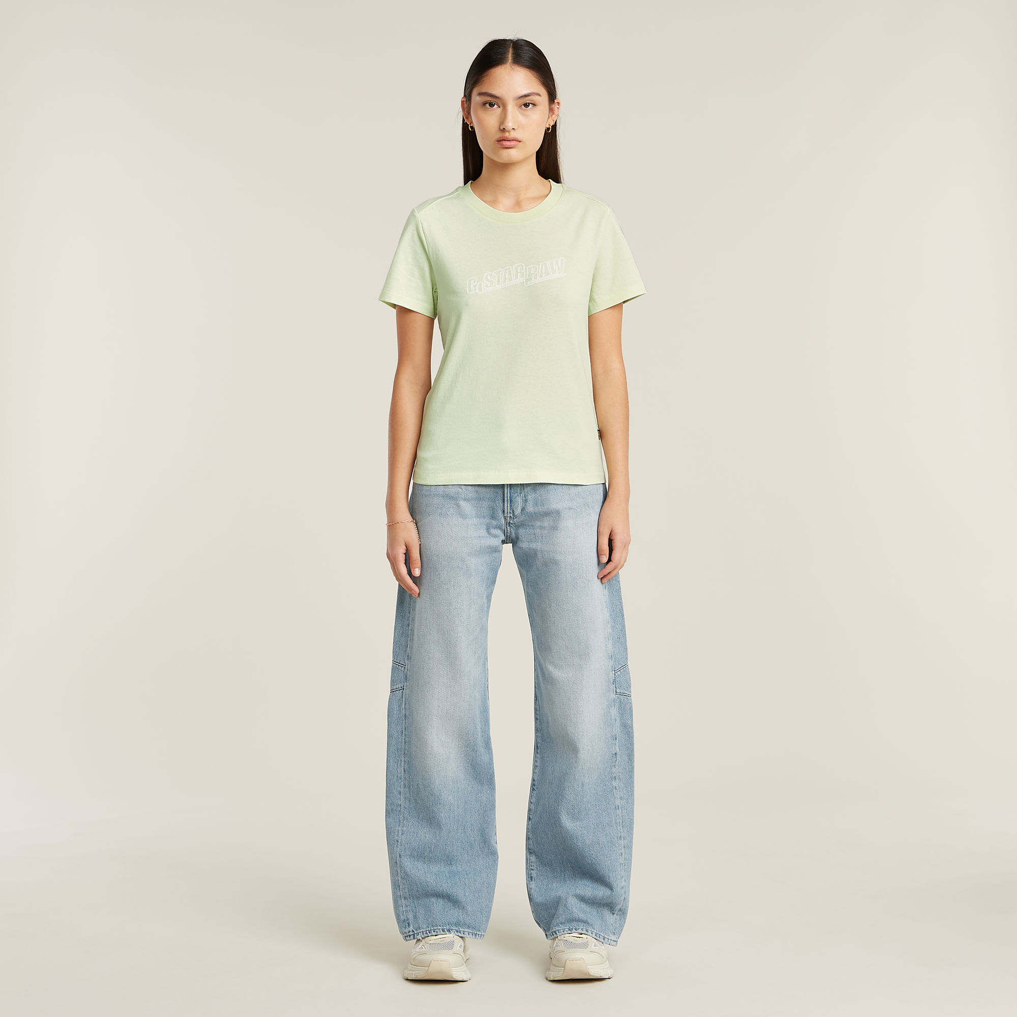 G-Star RAW Embro Logo T-shirt Groen Dames