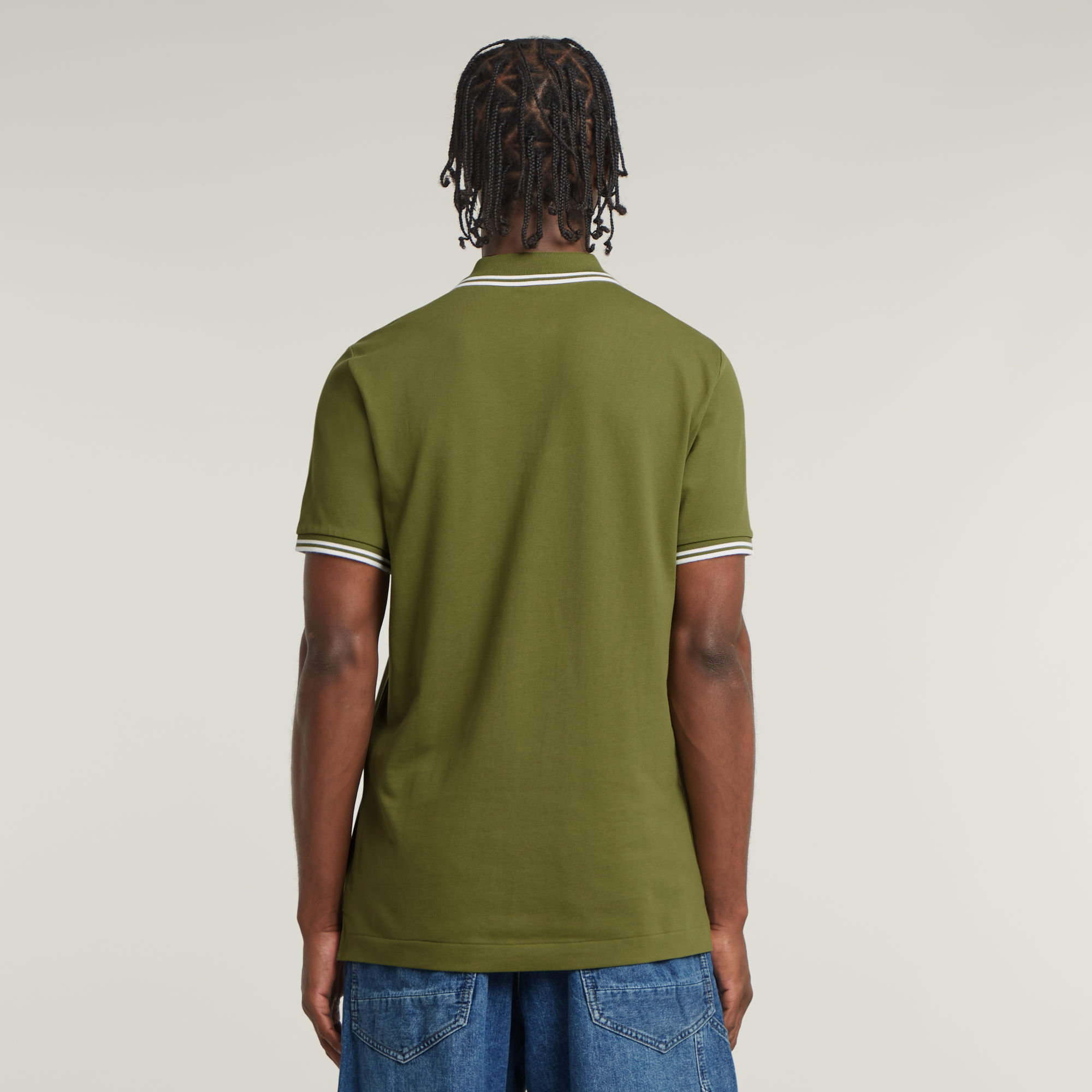G-Star RAW Dunda Slim Stripe Polo Groen Heren
