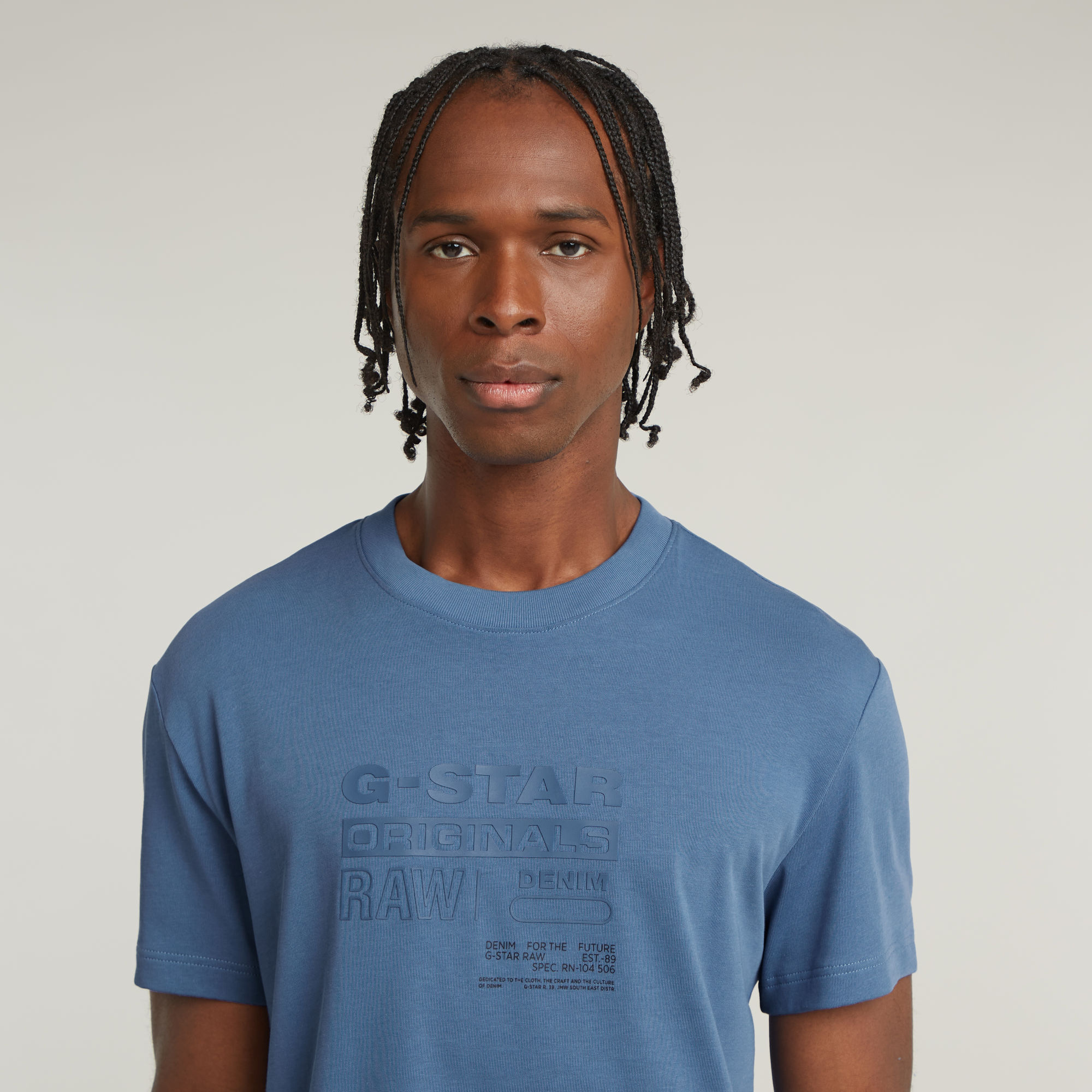 G-Star RAW Originals T-Shirt Midden blauw Heren