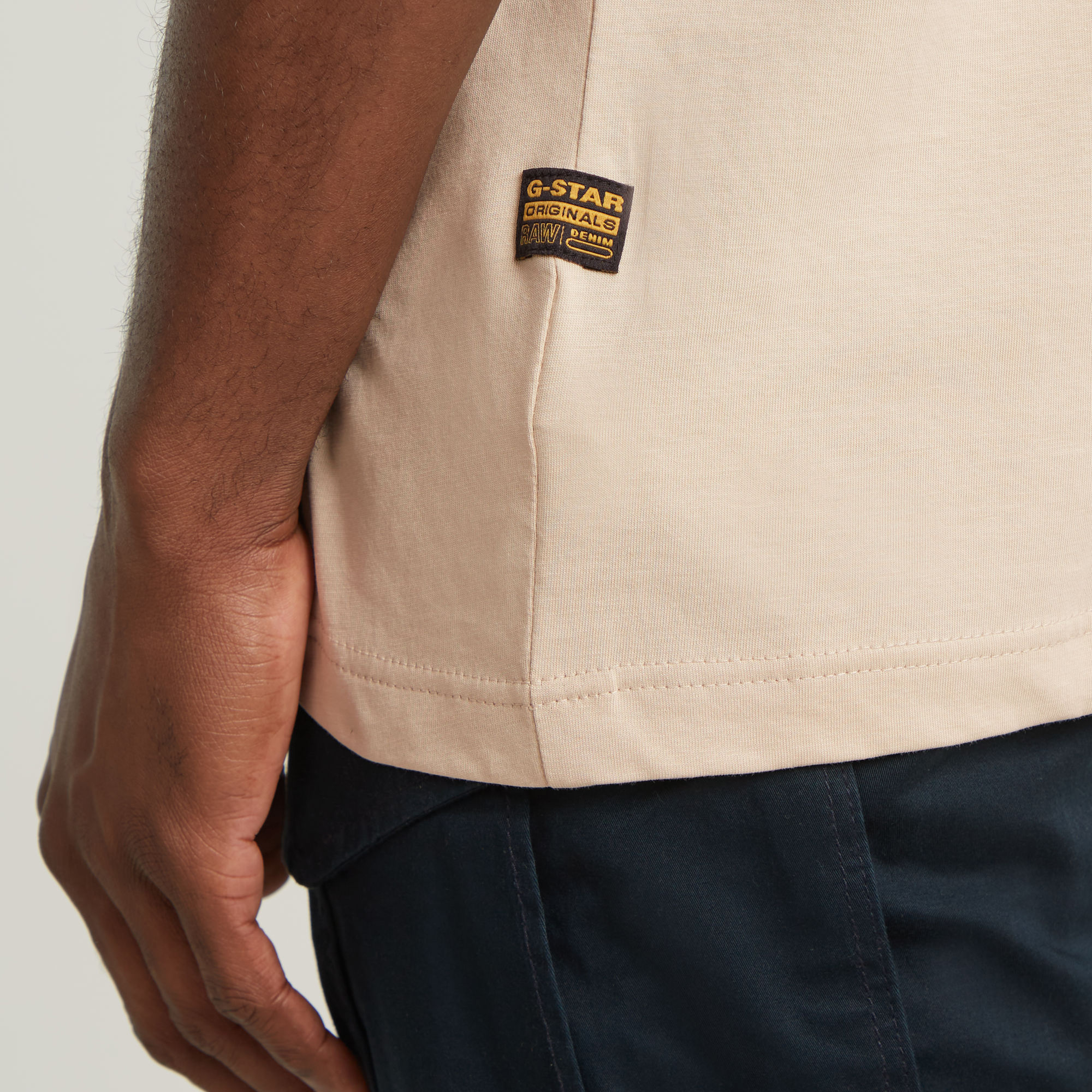 G-Star RAW Flyer Graphic T-Shirt Beige Heren