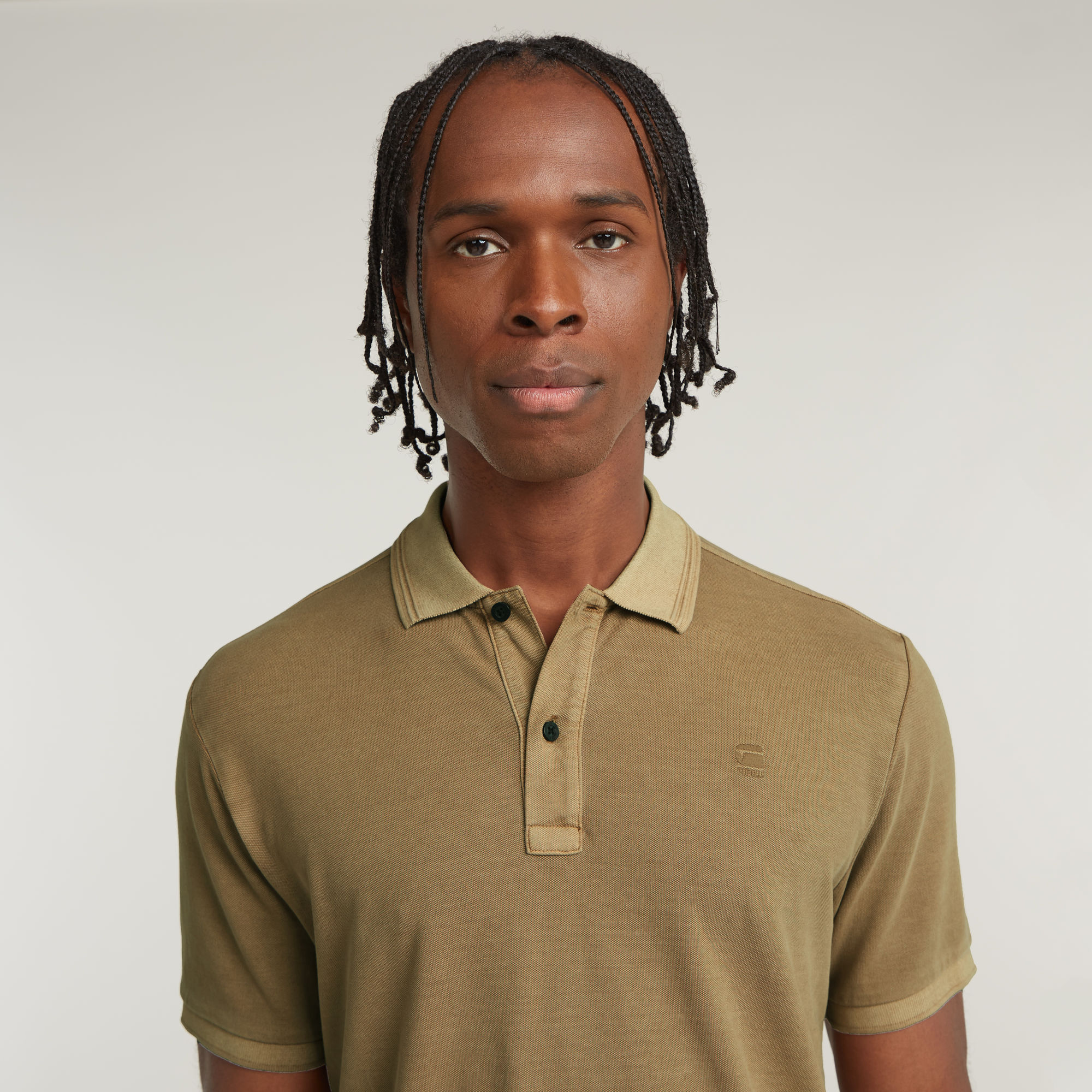 G-Star RAW Dunda Overdyed Slim Polo Beige Heren
