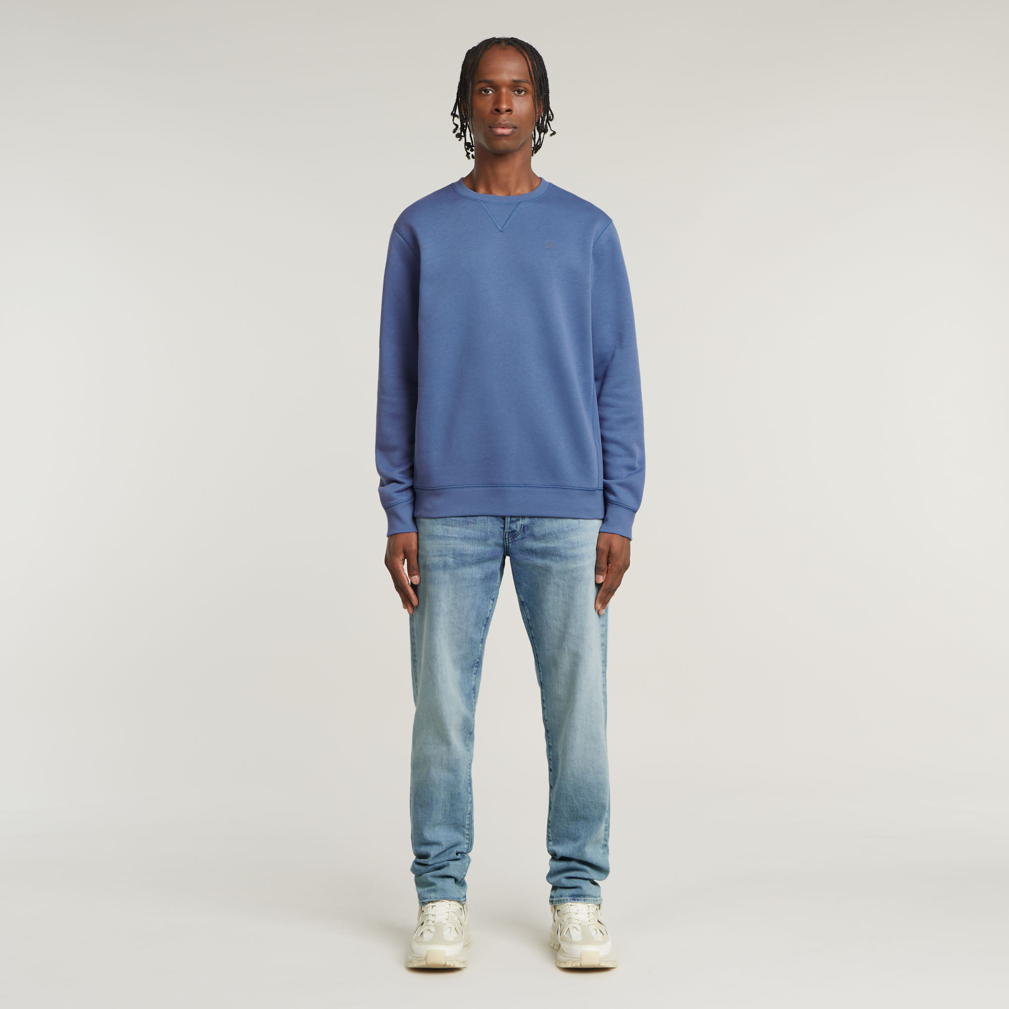 Thumbnail - Premium Core Sweatshirt - Mittelblau - Herren