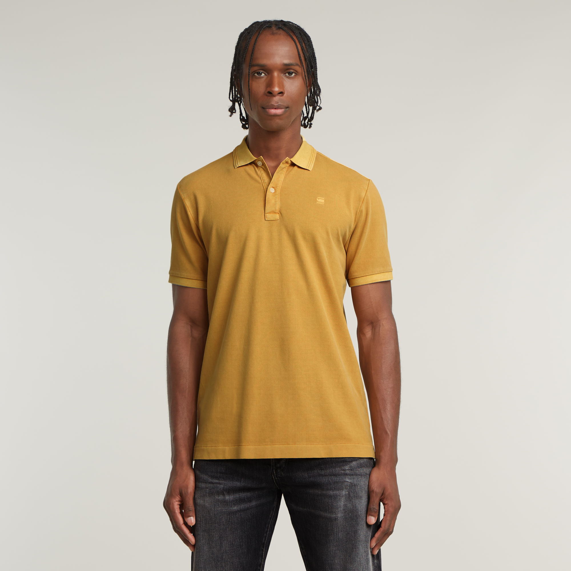 

Dunda Overdyed Slim Polo - Yellow - Men