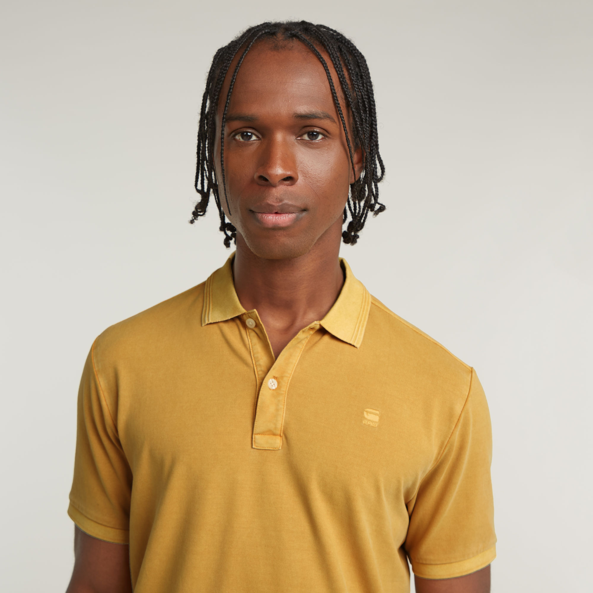 G-Star RAW Dunda Overdyed Slim Polo Geel Heren
