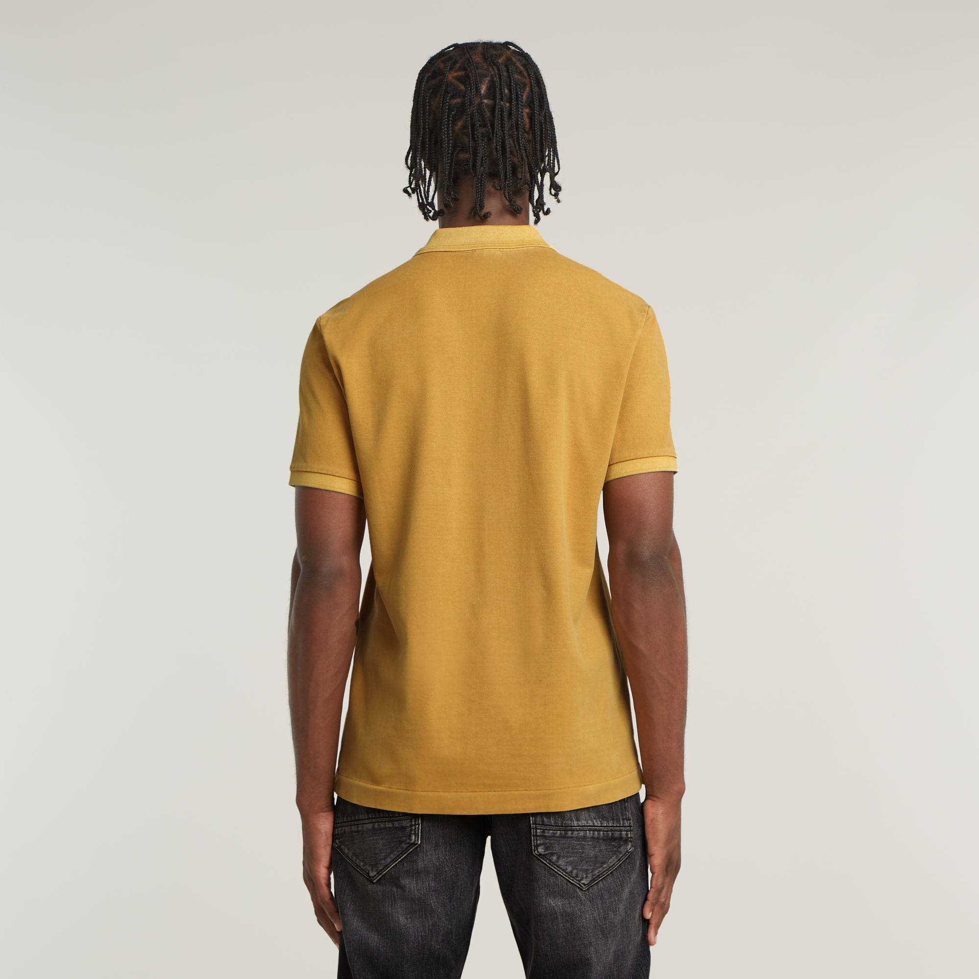G-Star RAW Dunda Overdyed Slim Polo Geel Heren