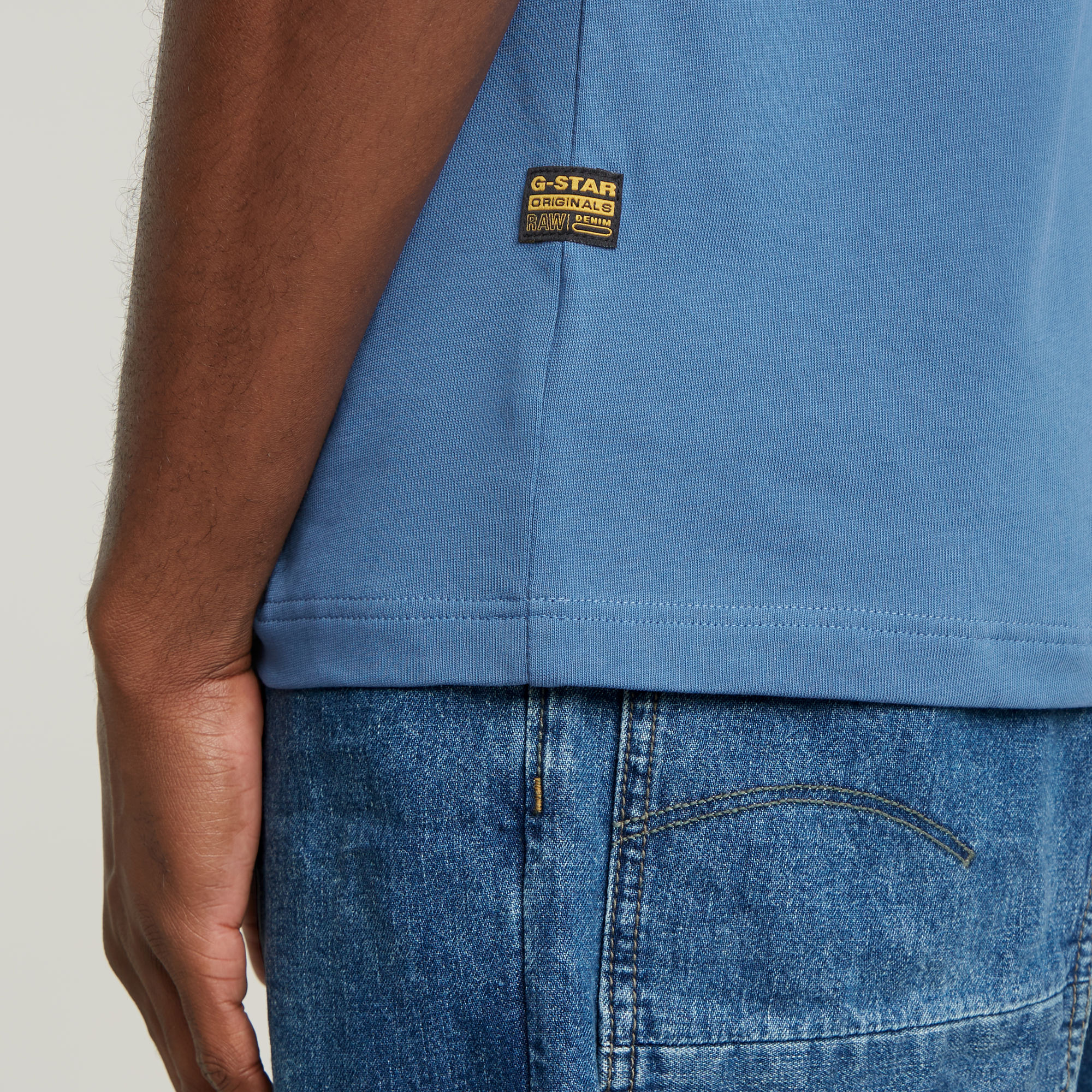 G-Star RAW Originals T-Shirt Midden blauw Heren