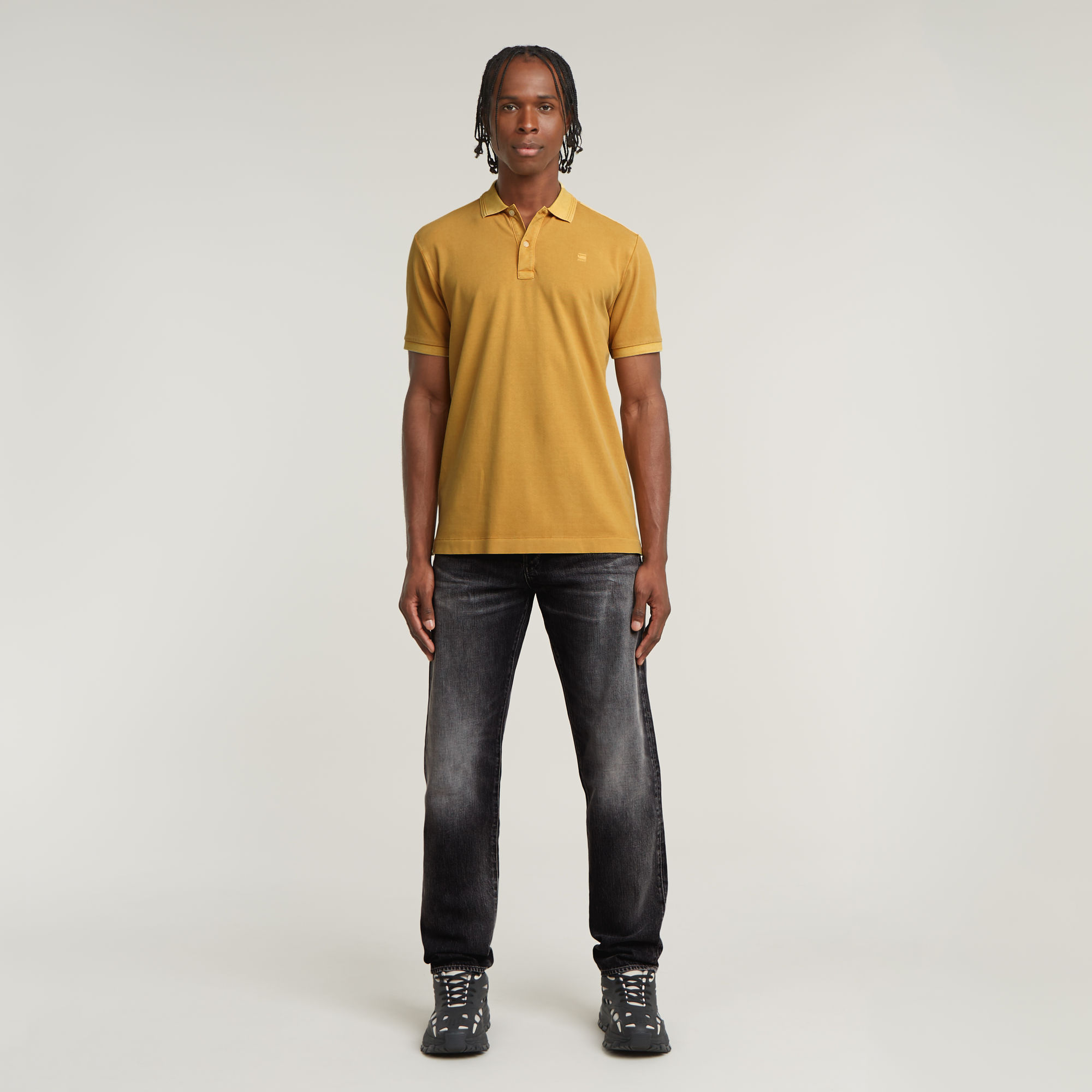 G-Star RAW Dunda Overdyed Slim Polo Geel Heren