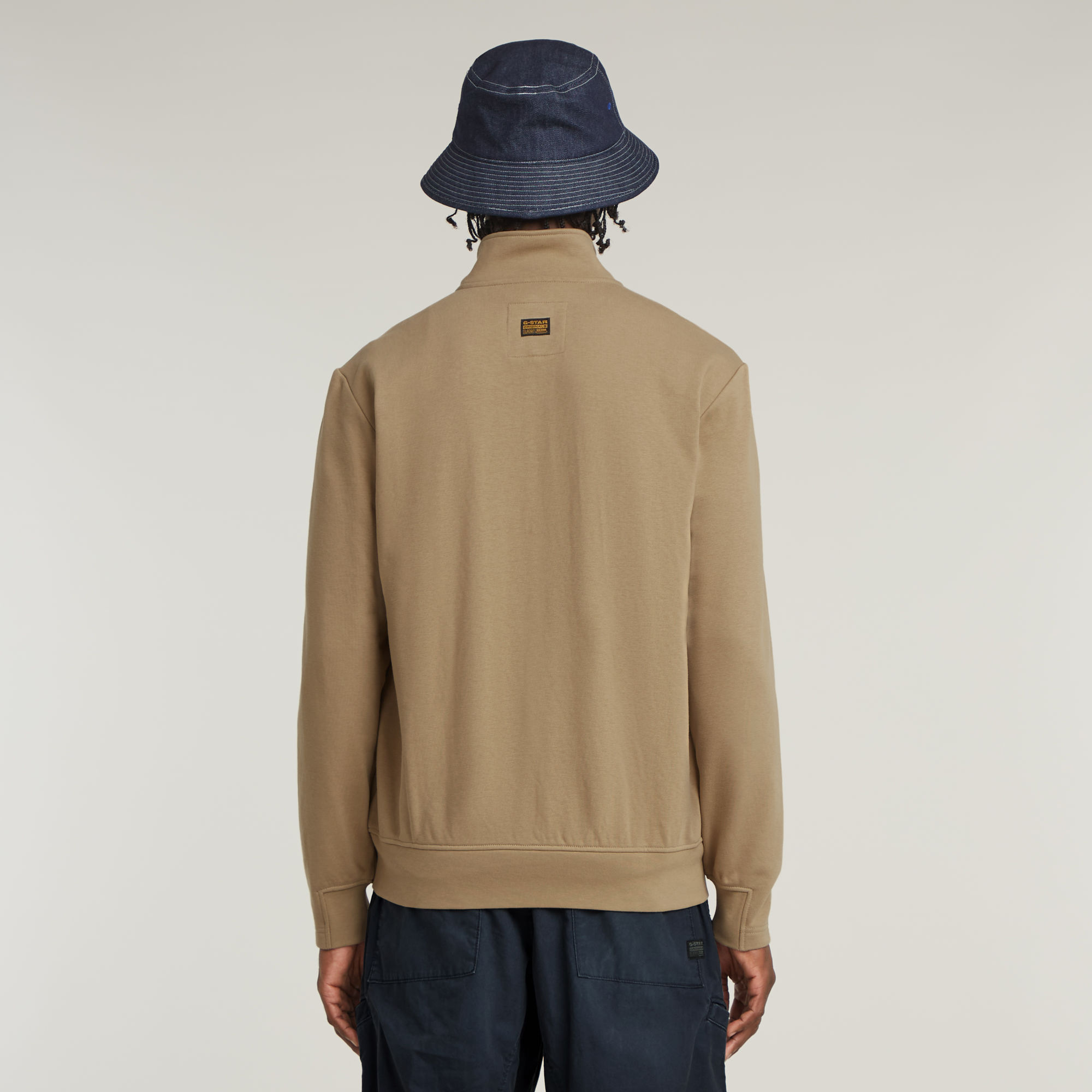 G-Star RAW Nifous Sweater Met Rits Beige Heren