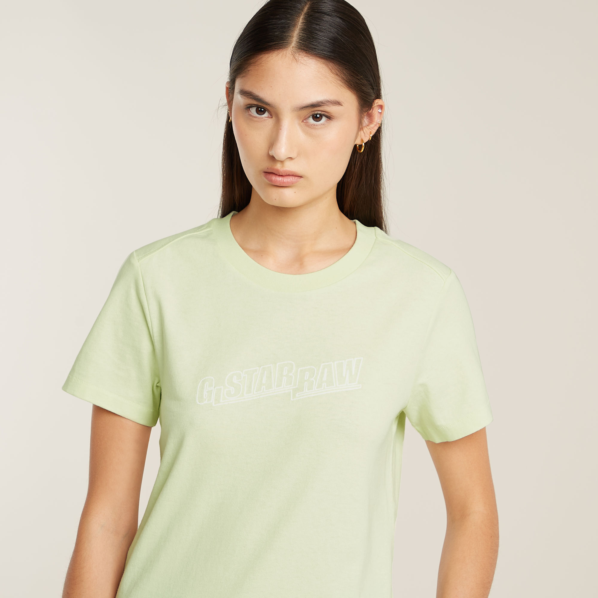 G-Star RAW Embro Logo T-shirt Groen Dames