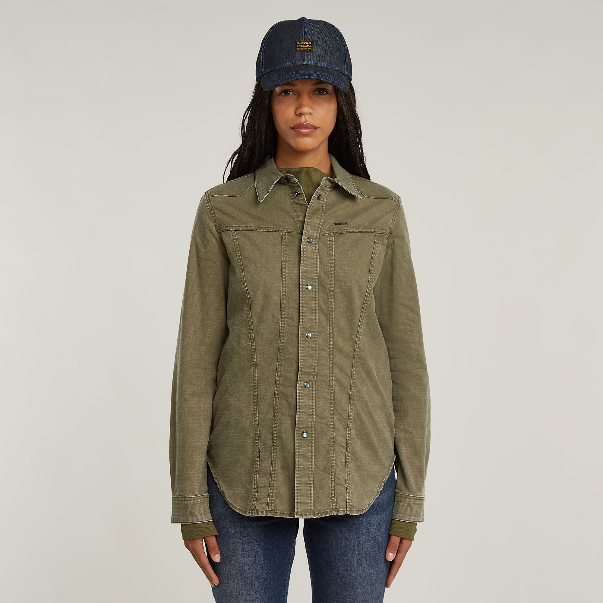 G-Star RAW Blouse Slim Groen Dames