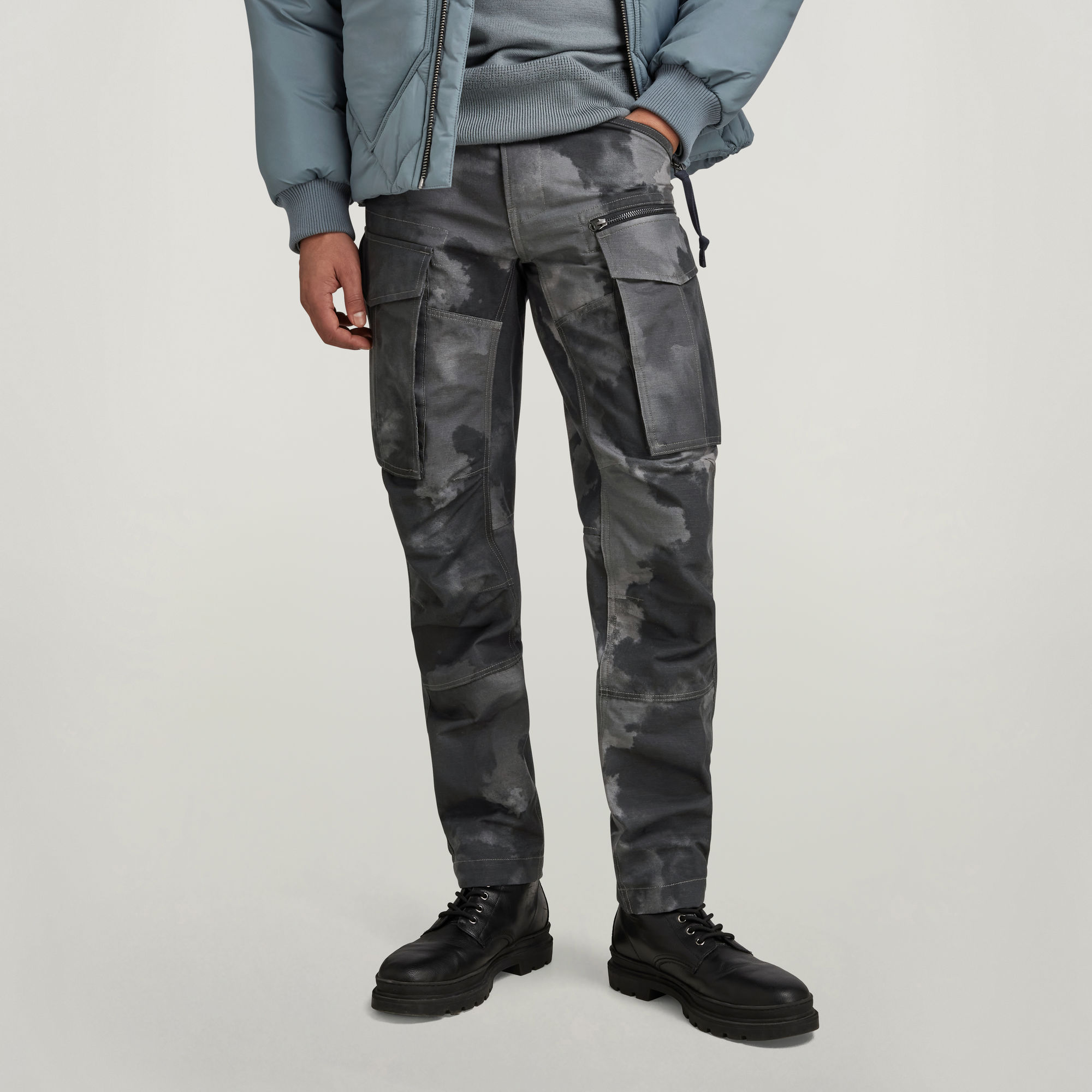 Rovic Zip 3D Regular Tapered Pants - Multi color - Men