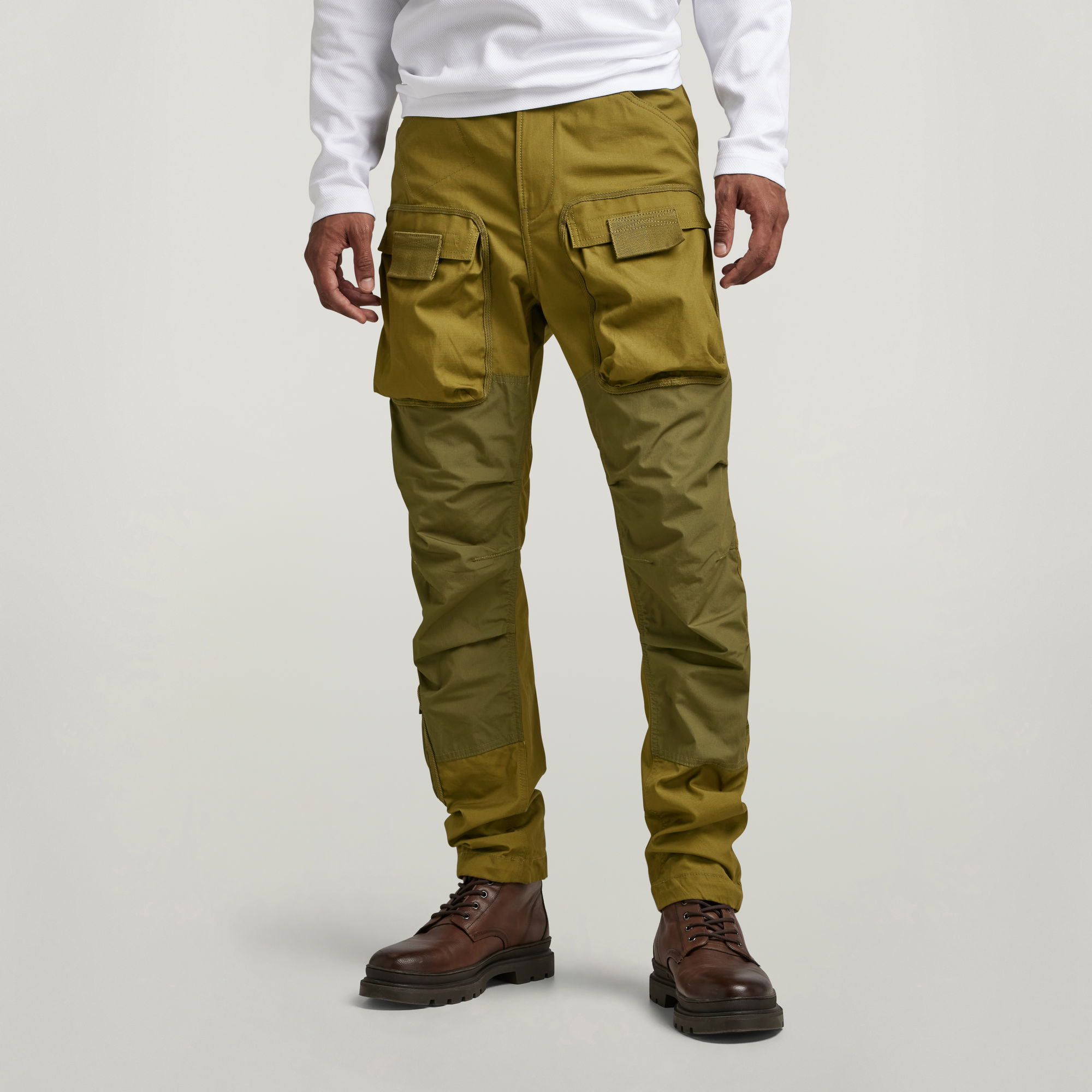 

3D Regular Tapered Cargo Pants - Green - Men