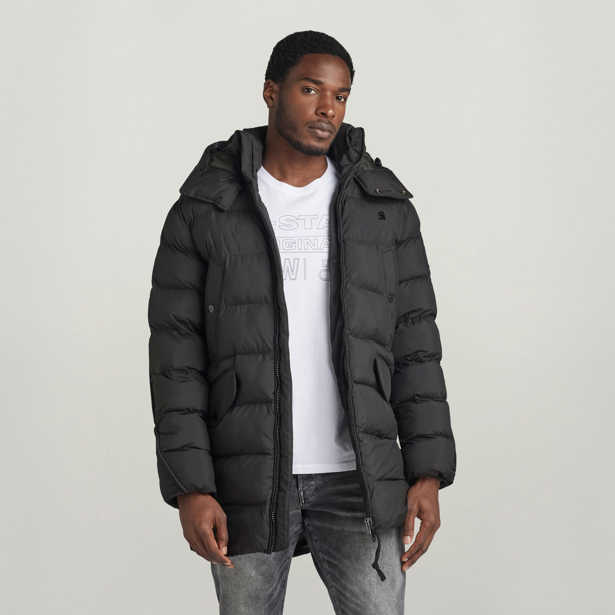 

G-Whistler Padded Hooded Parka - Black - Men