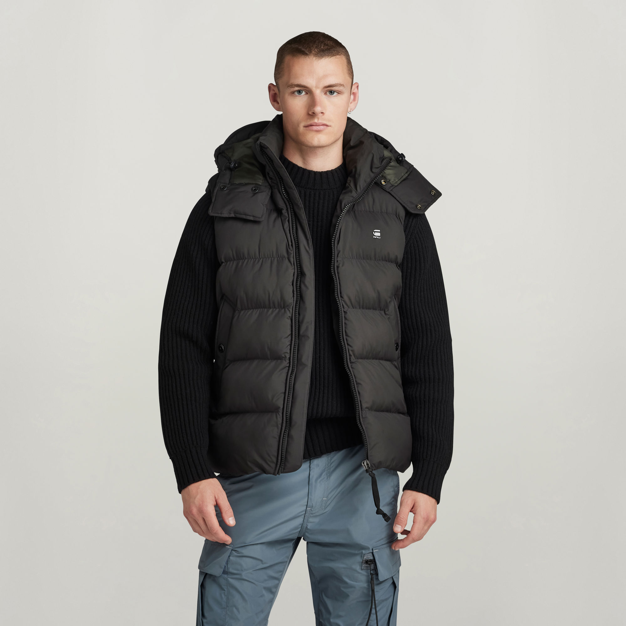 

G-Whistler Padded Hooded Vest - Black - Men