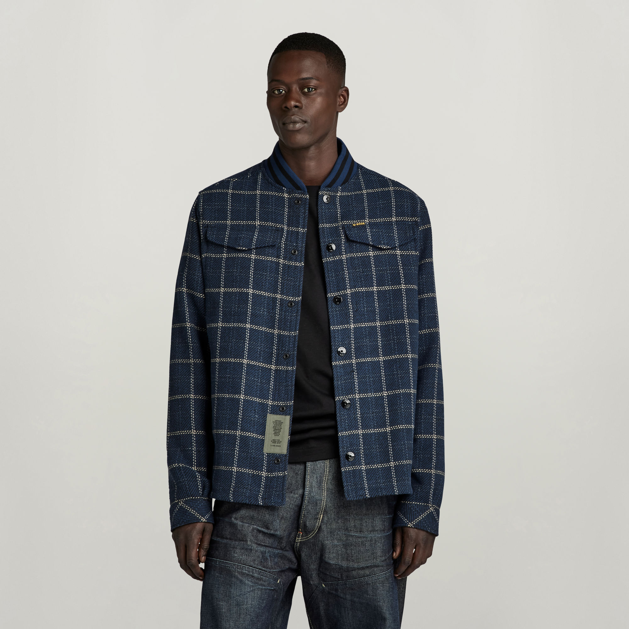 

Bomber Collar Overshirt - Multi color - Men