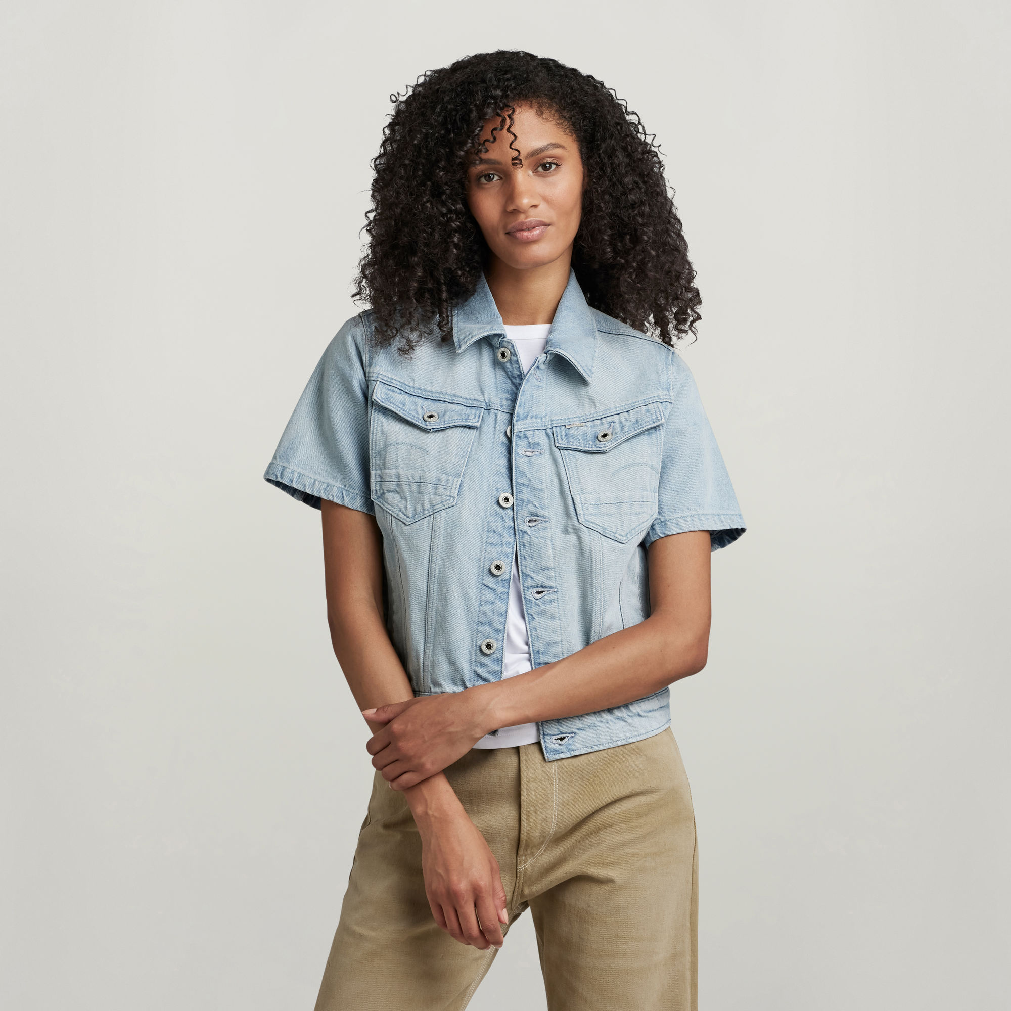 

Arc Jacket Short Sleeve - Light blue - Women