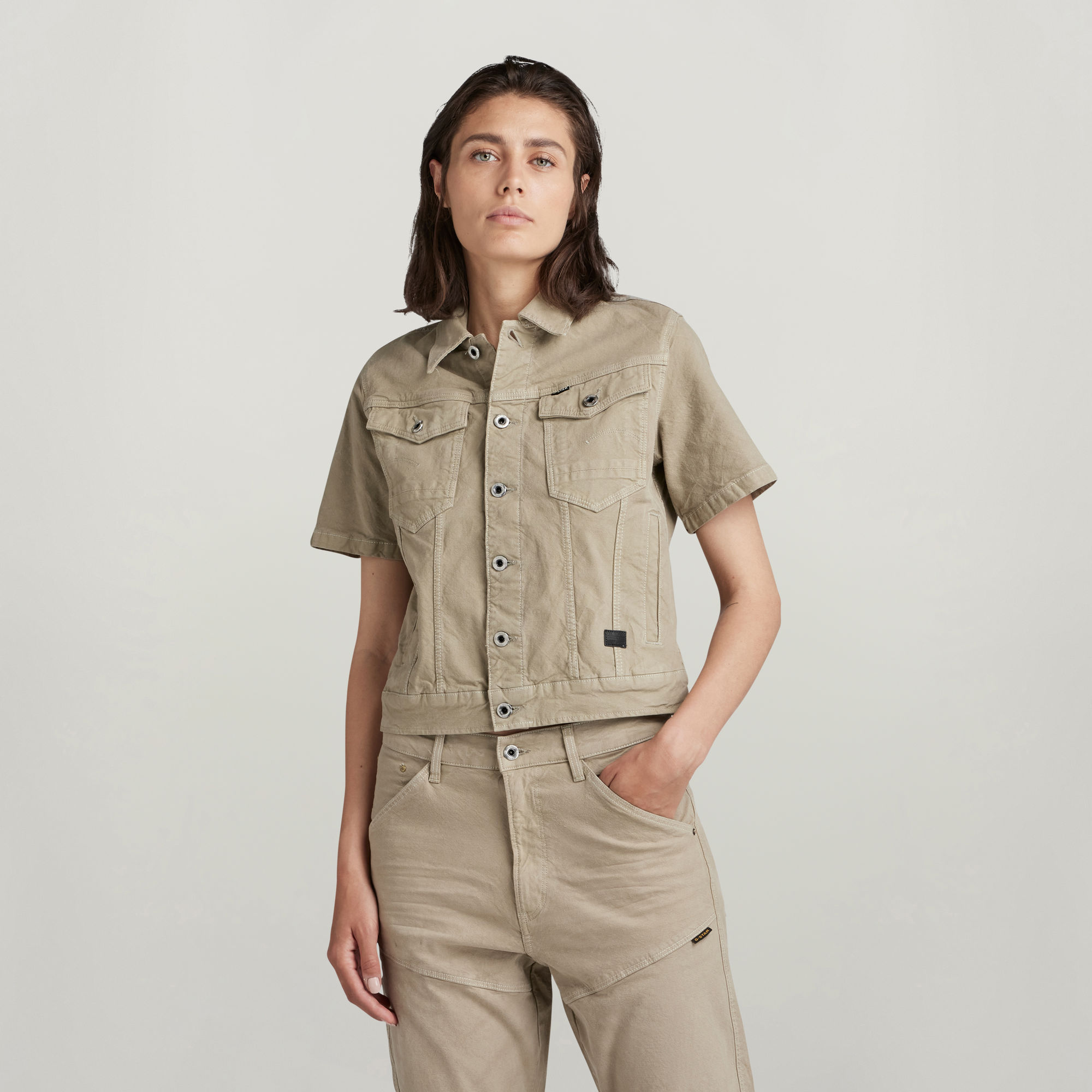 

Arc Jack Korte Mouw - Beige - Dames