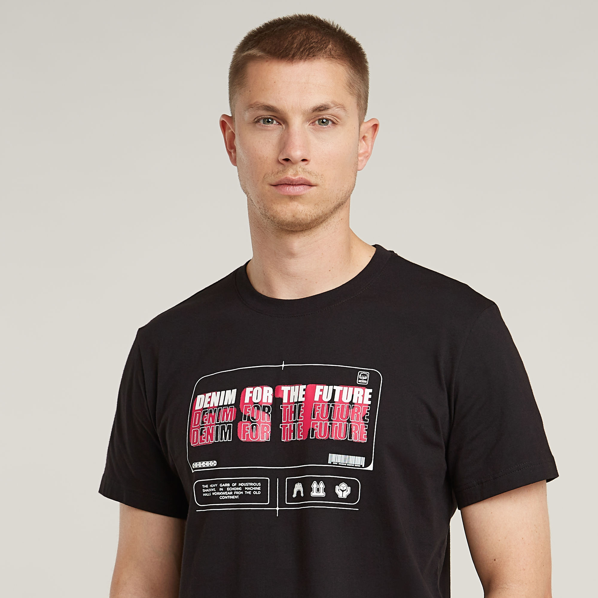 G-Star RAW Flyer Graphic T-Shirt Zwart Heren