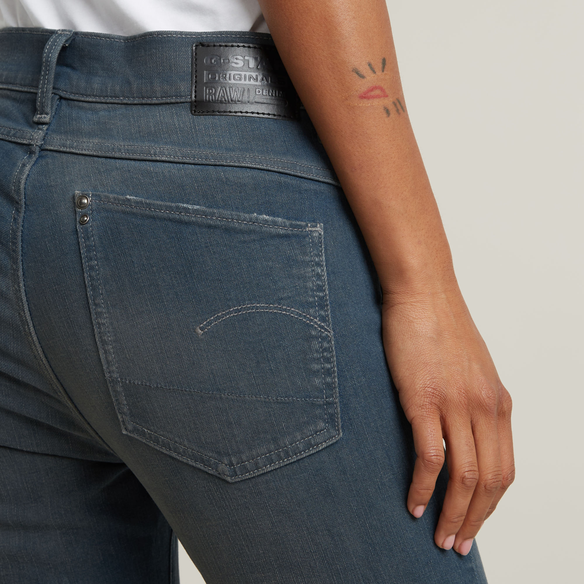 G-Star RAW Lhana Skinny Jeans Donkerblauw Dames