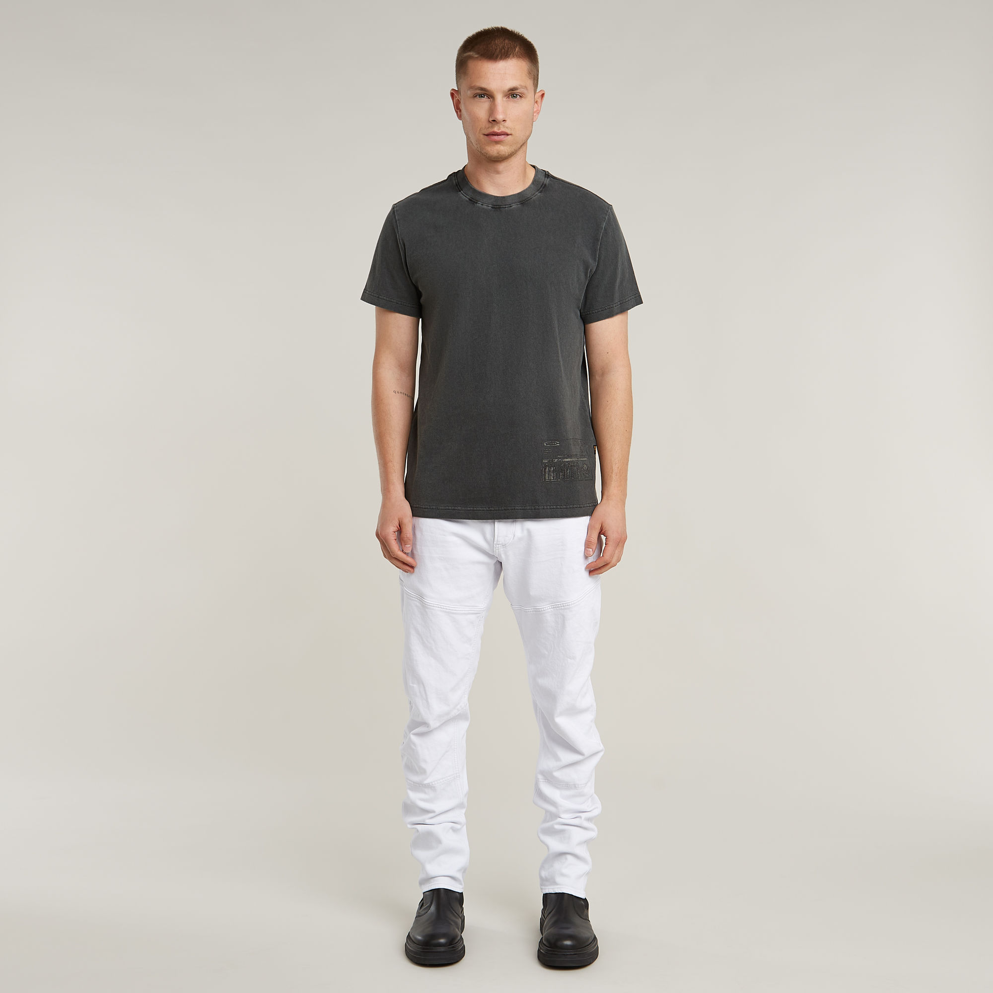 G-Star RAW Shipping Graphic Overdyed T-Shirt Zwart Heren