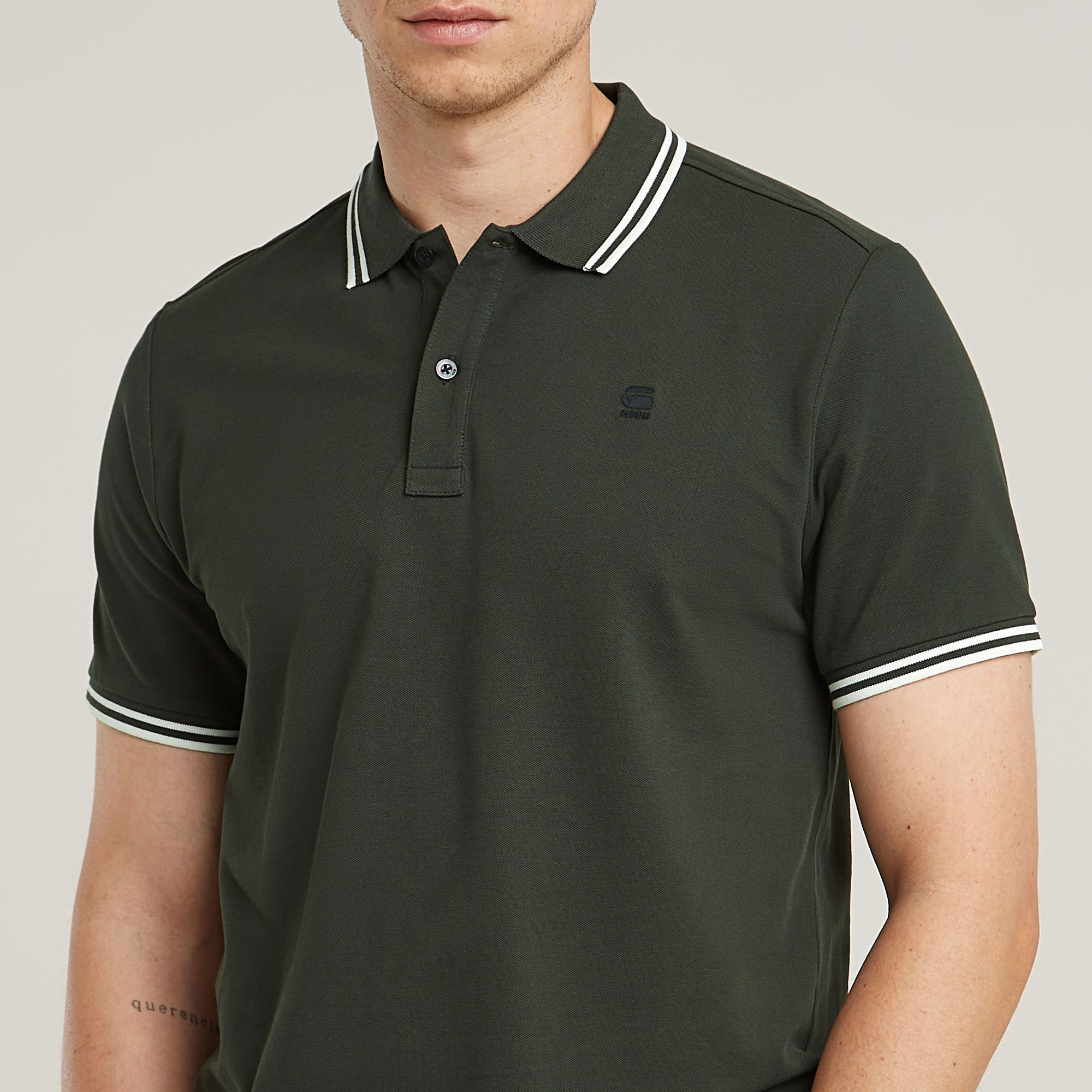 G-Star RAW Dunda Slim Stripe Polo Grijs Heren