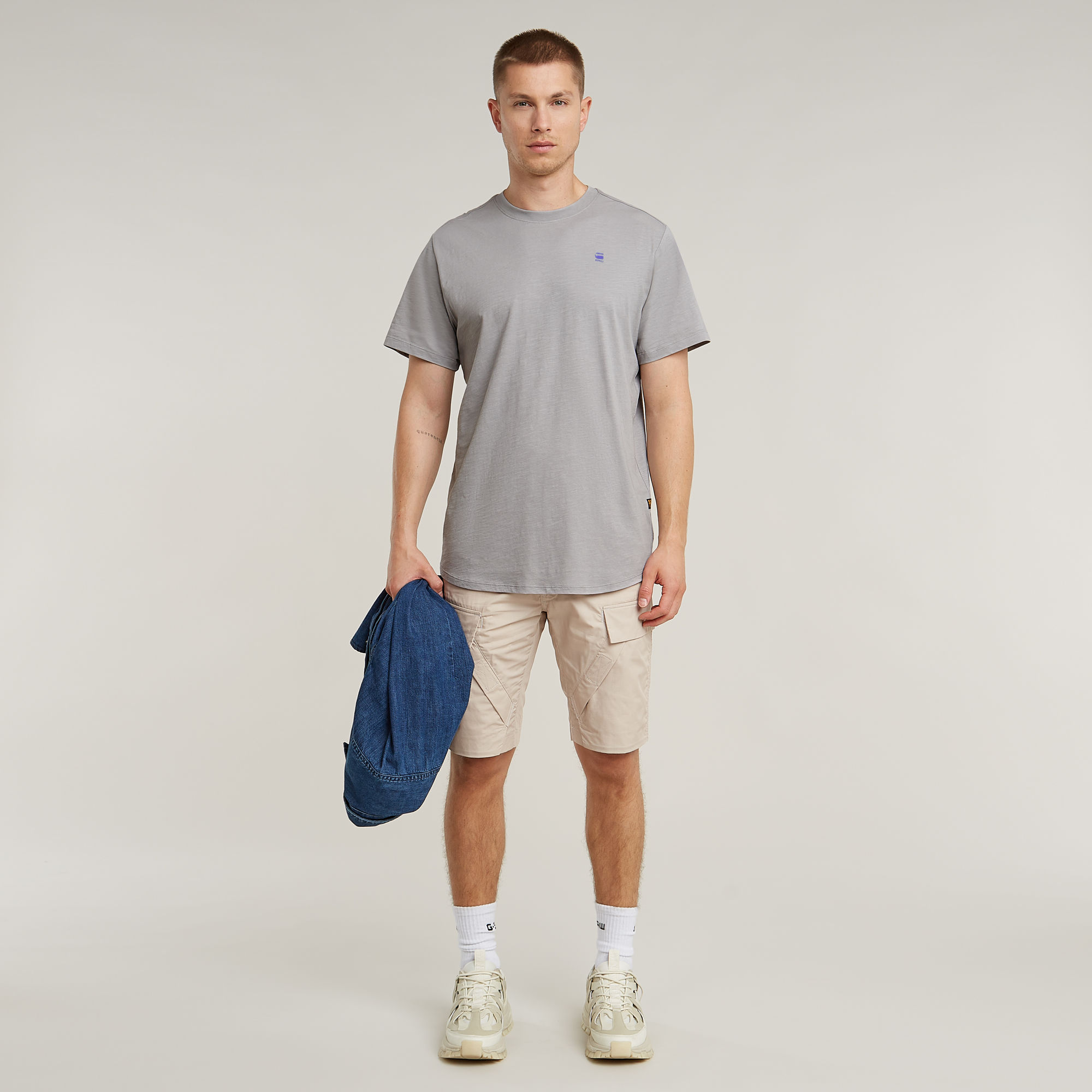 G-Star RAW Lash Back Graphic T-Shirt Grijs Heren