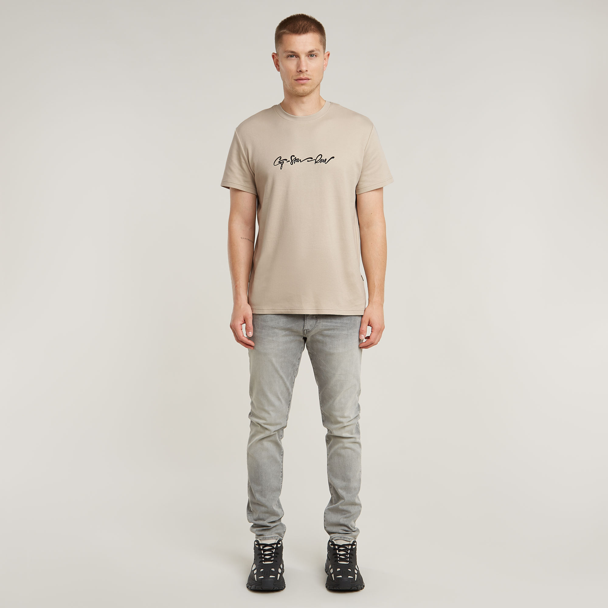 Thumbnail - G-Script T-Shirt - Beige - Herren
