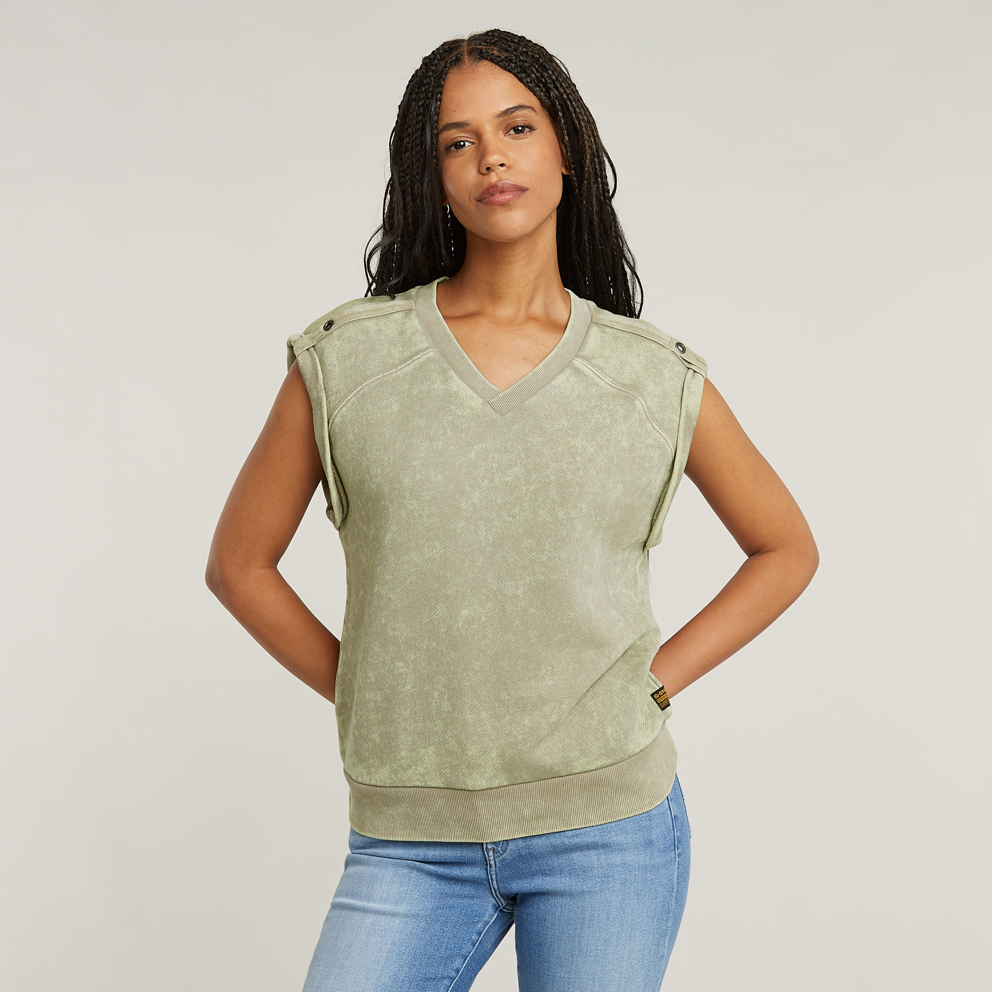 G-Star RAW Washed Sweater Beige Dames