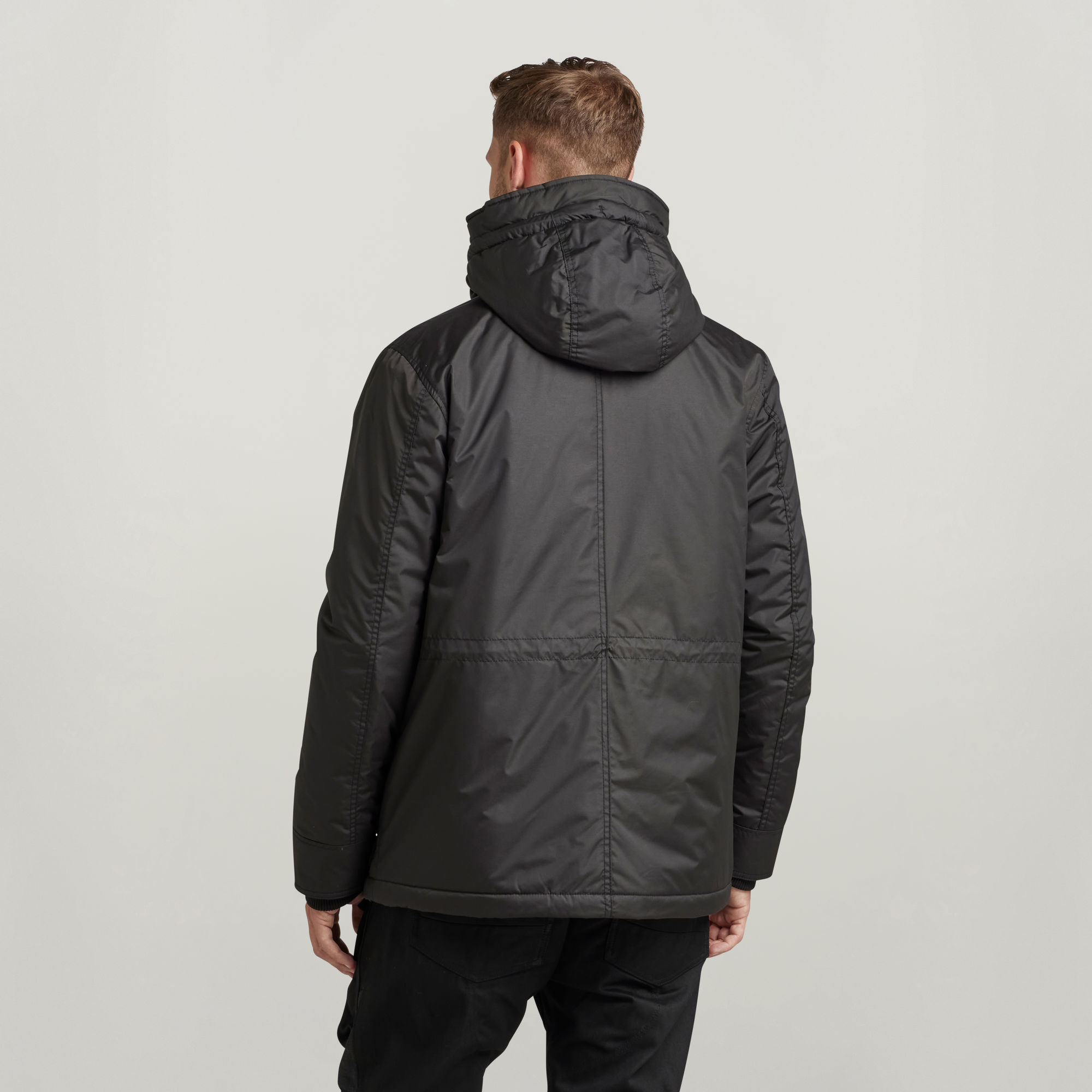Thumbnail - Vodan Padded Hooded Jacke - Schwarz - Herren