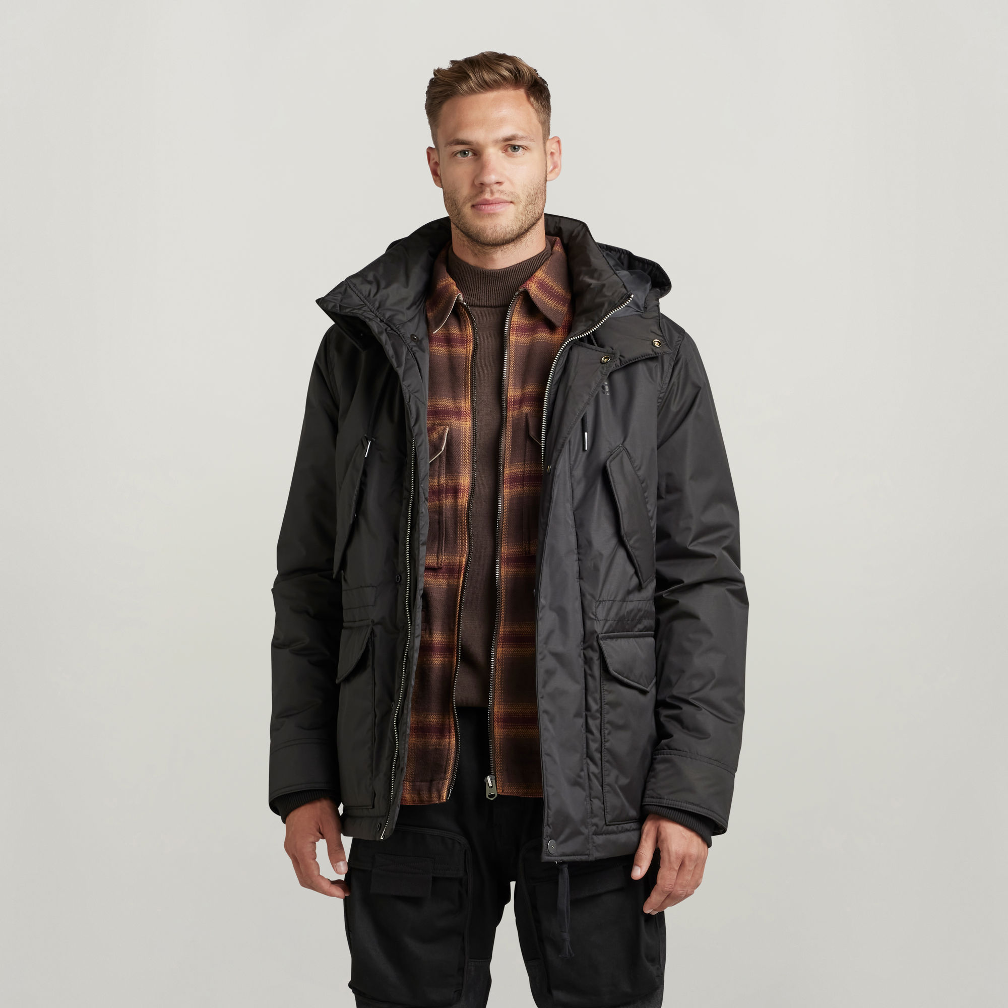 

Vodan Padded Hooded Jacket - Black - Men