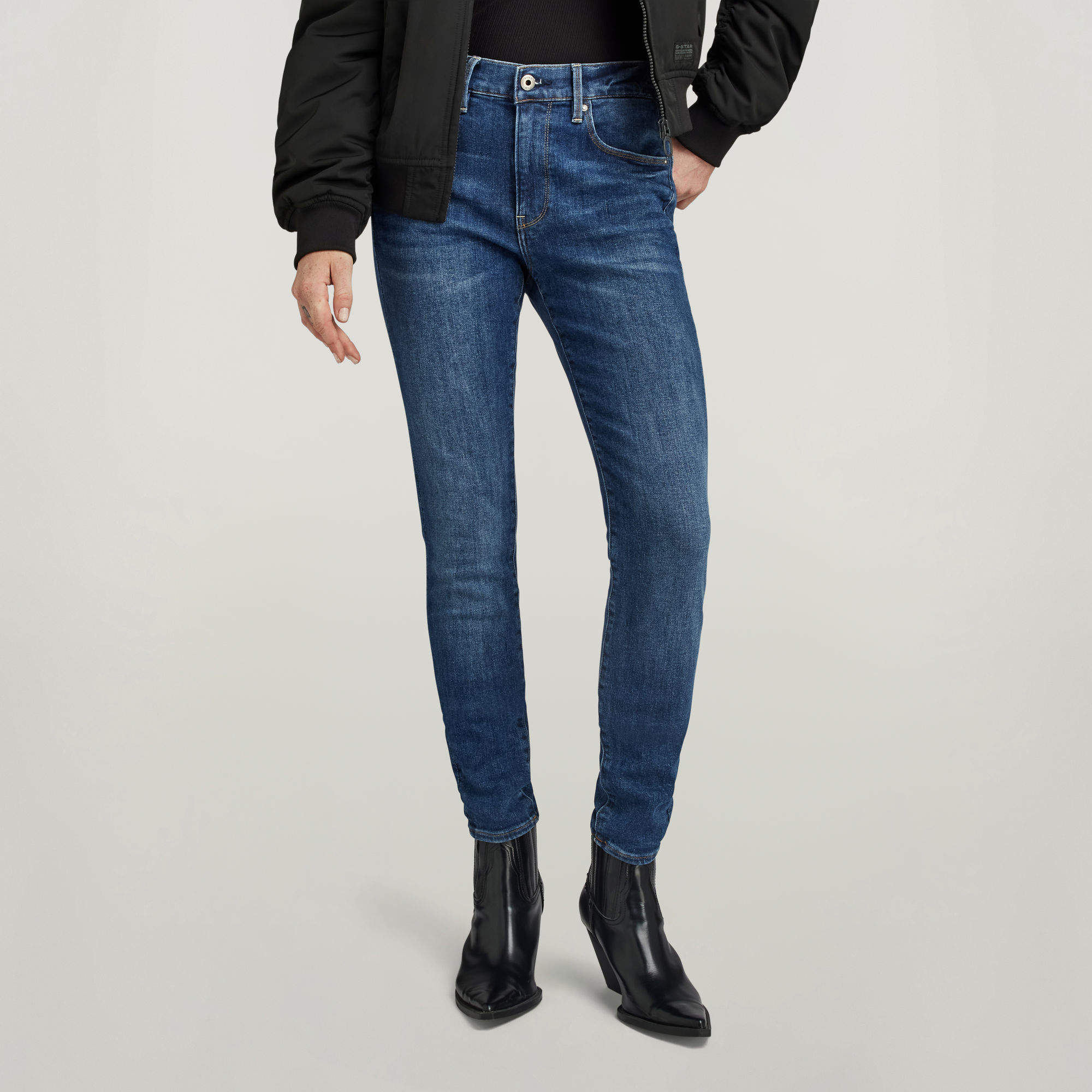 G-Star RAW 3301 Skinny Jeans Midden blauw Dames