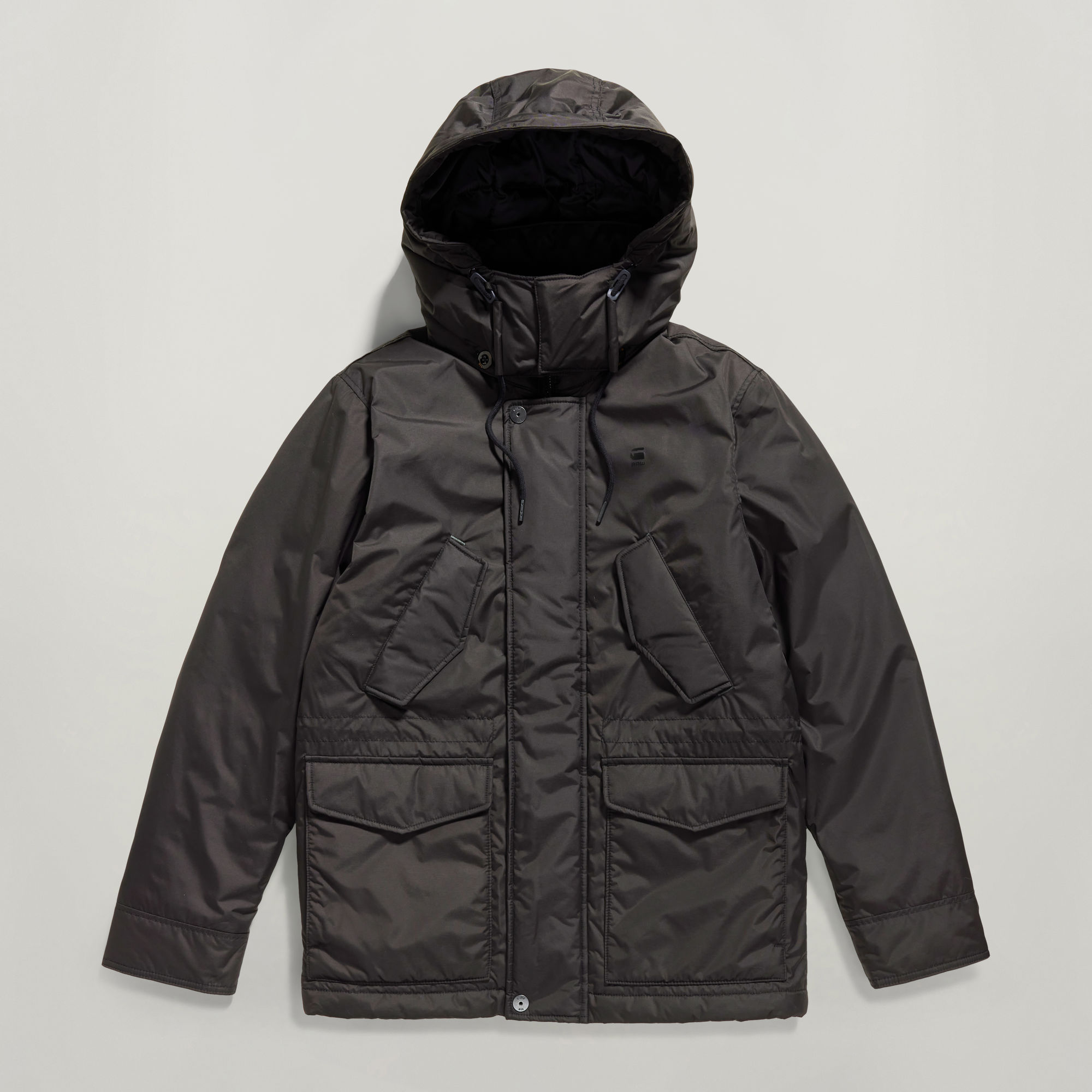 Thumbnail - Vodan Padded Hooded Jacke - Schwarz - Herren