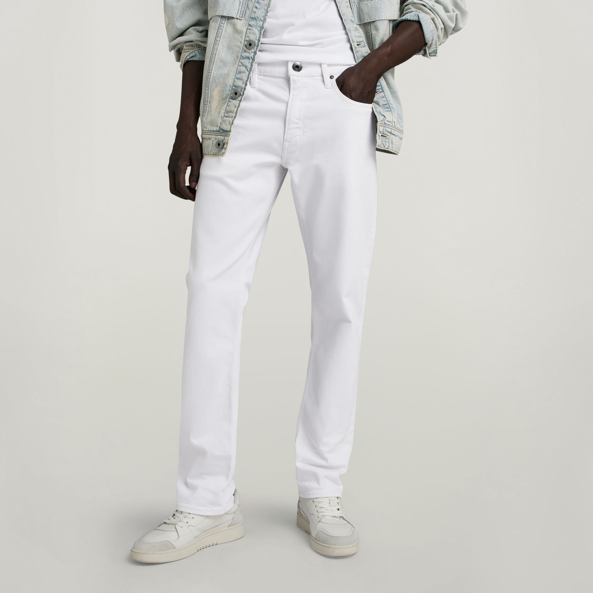 

Mosa Straight Jeans - White - Men