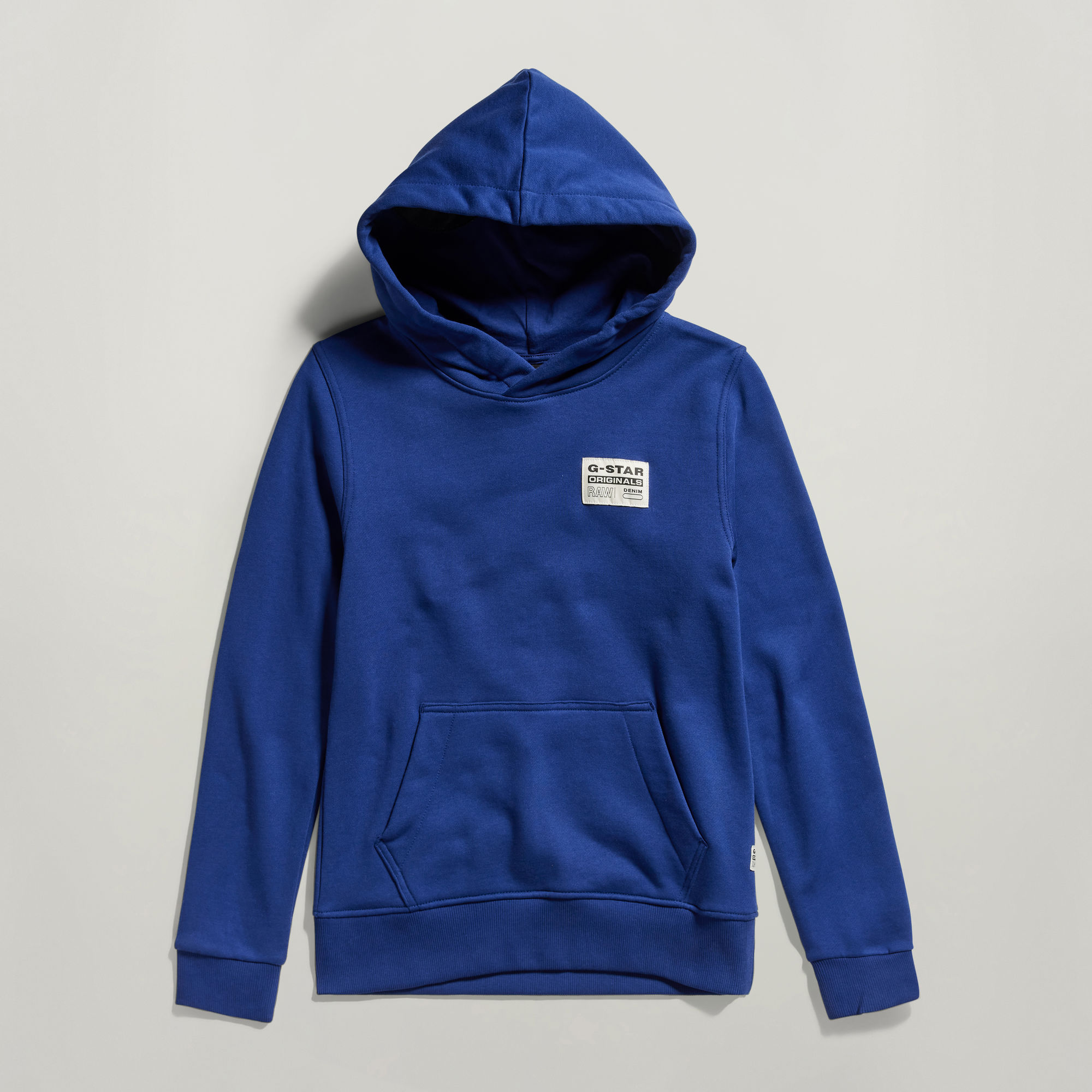 G-Star RAW Jongens Hooded Sweater Originals Patch Midden blauw jongens