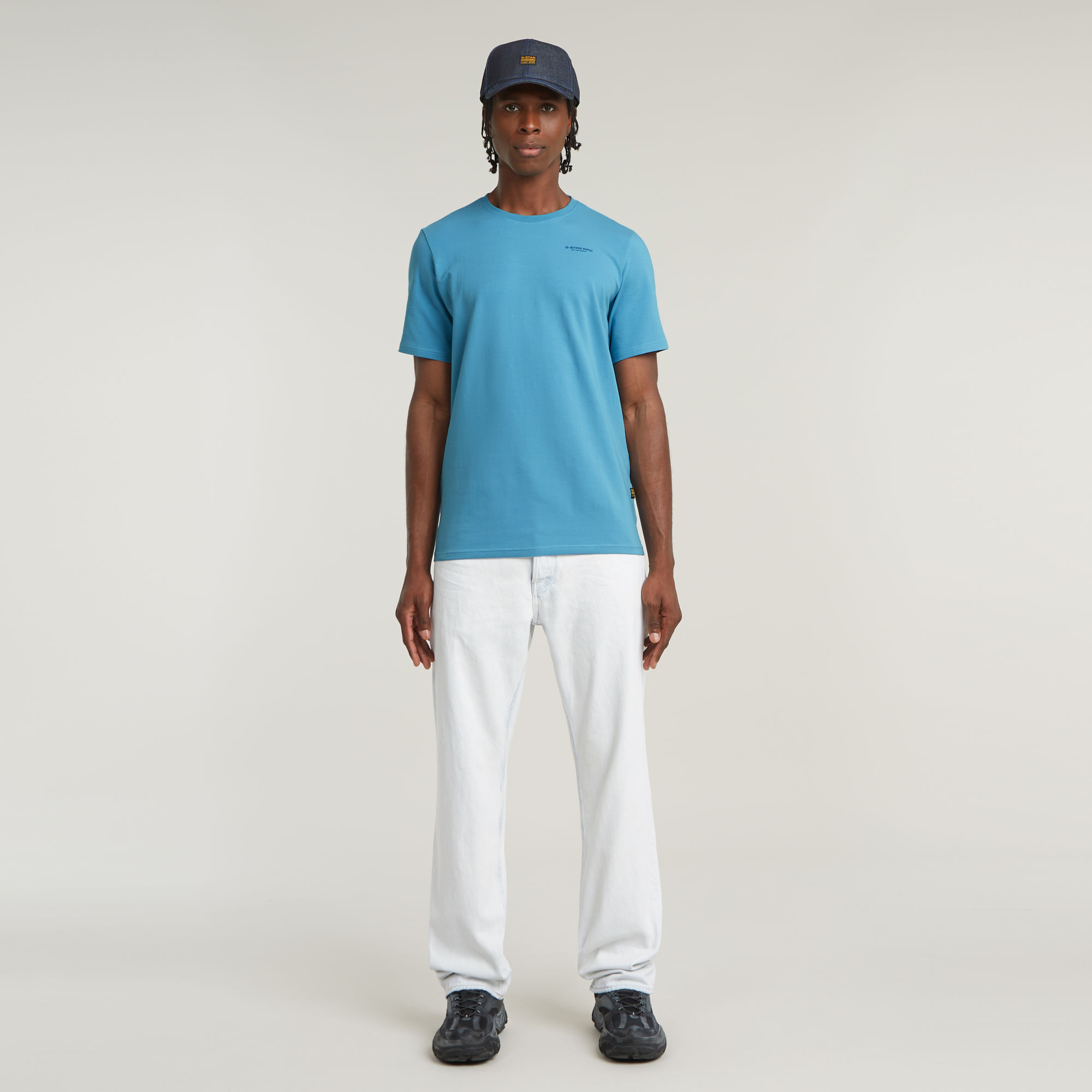 G-Star RAW Slim Base T-shirt Midden blauw Heren