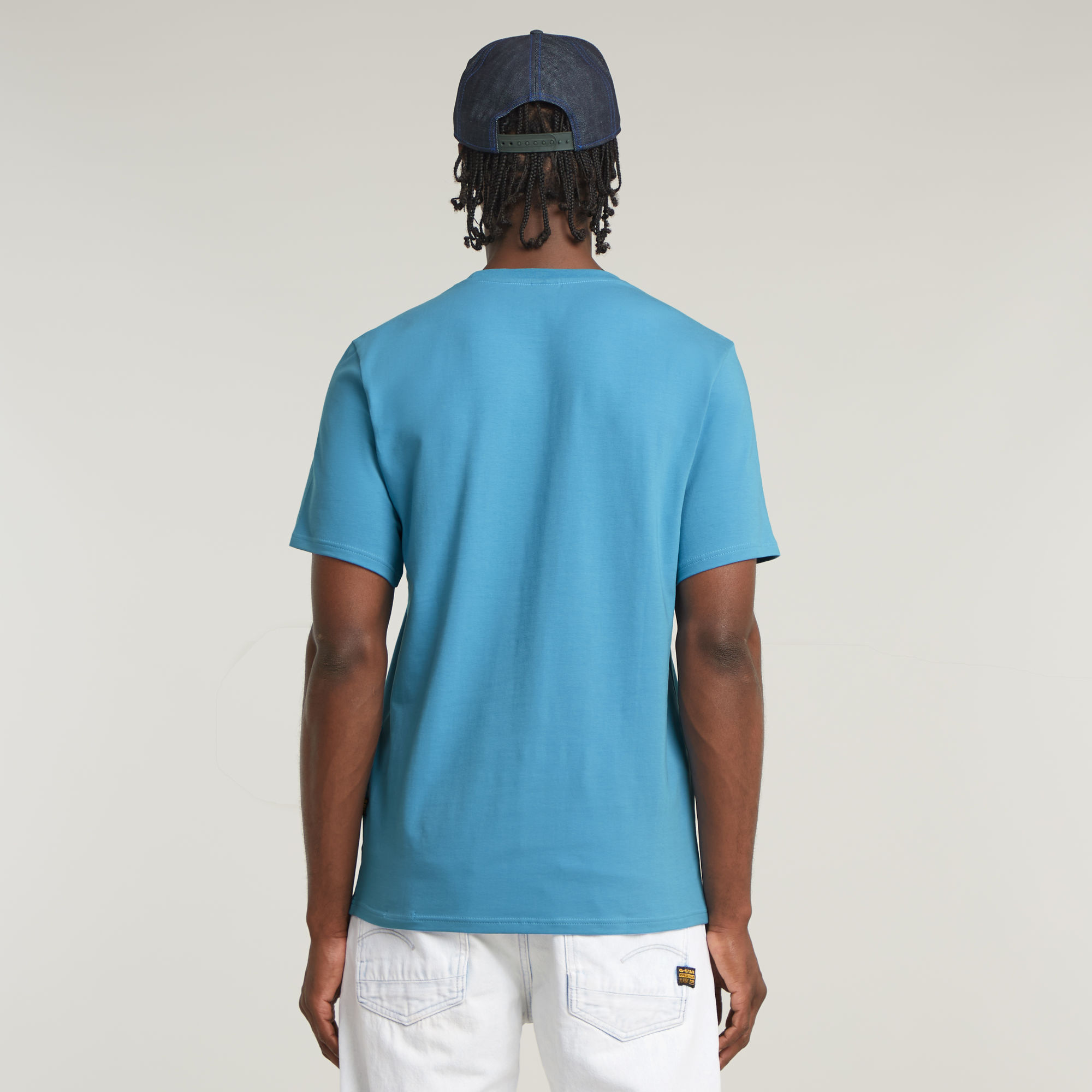 G-Star RAW Slim Base T-shirt Midden blauw Heren