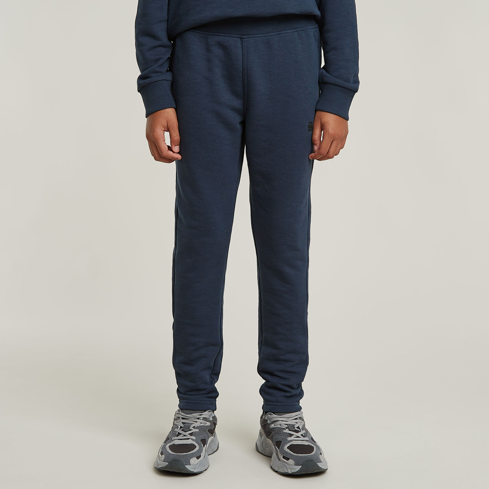

Jongens Sweatpant Slim Unbrushed - Donkerblauw - jongens