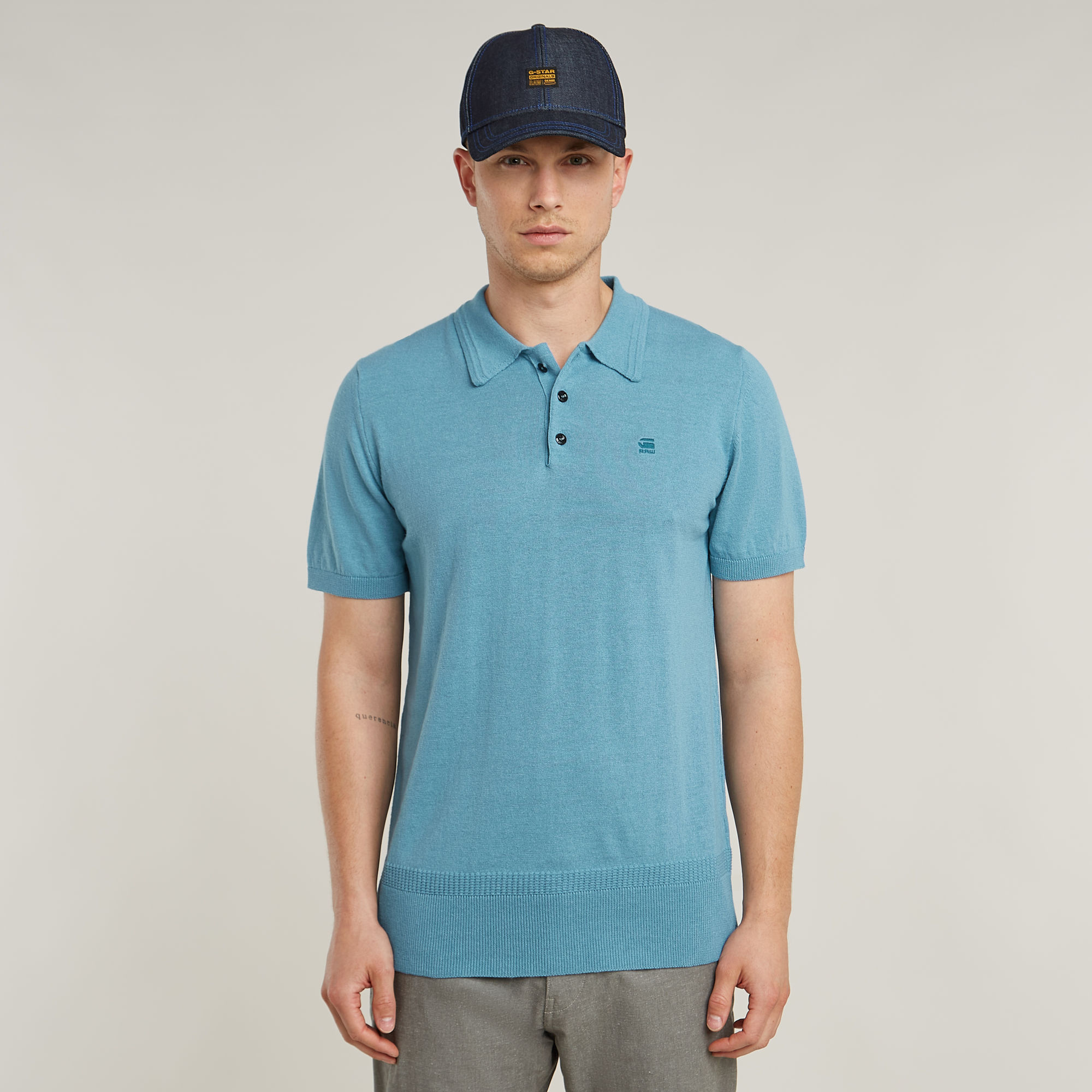 Polo Knitted - Bleu moyen - Hommes - G-Star RAW - Modalova