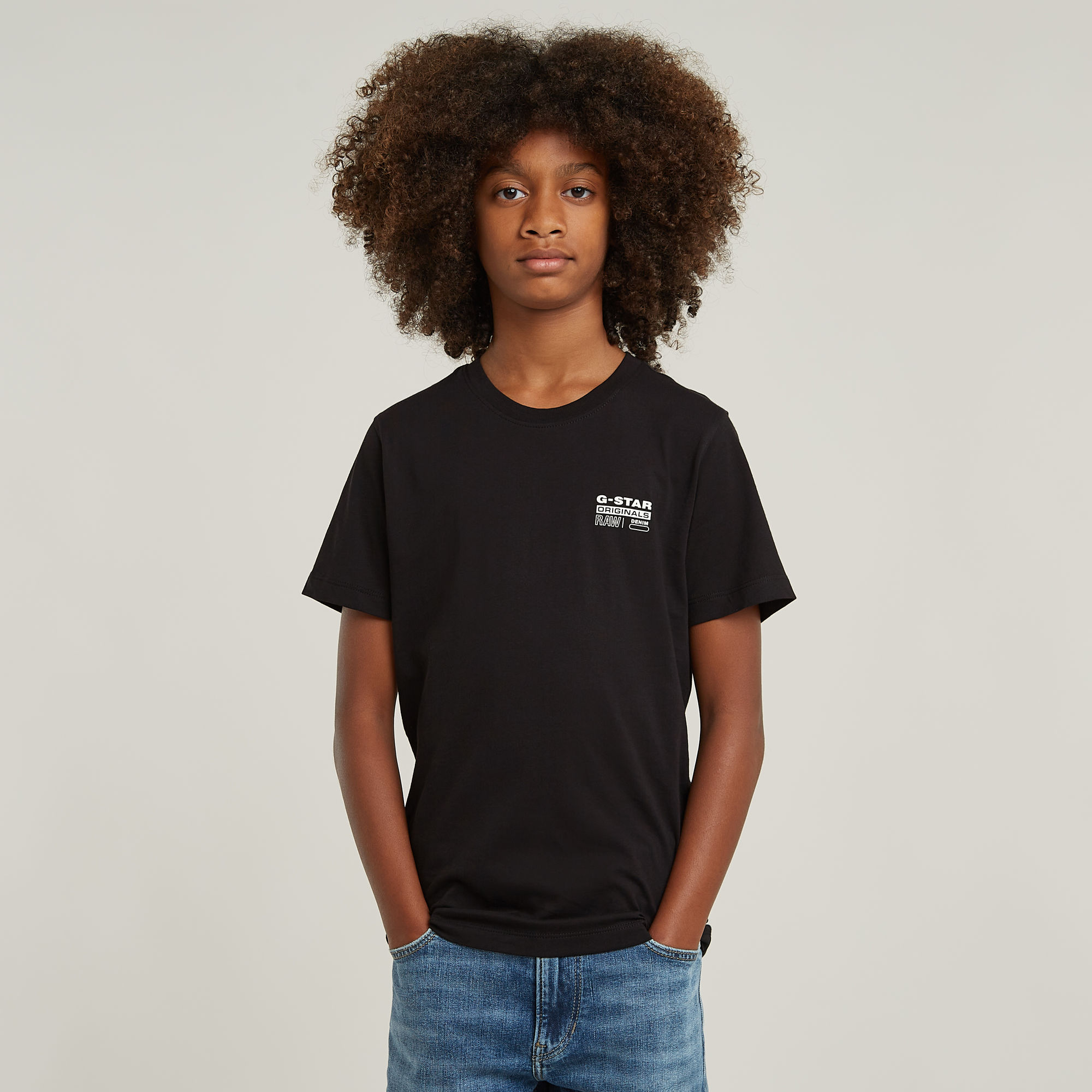 

Boys T-Shirt Regular Logo Basic - Black - boys